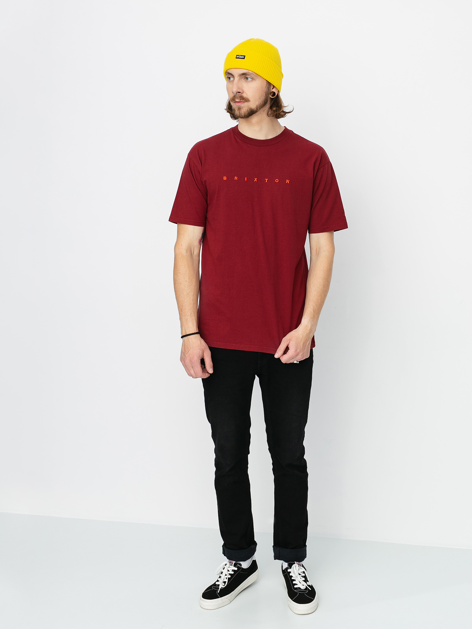 T-shirt Brixton Cantor Stt (burgundy)