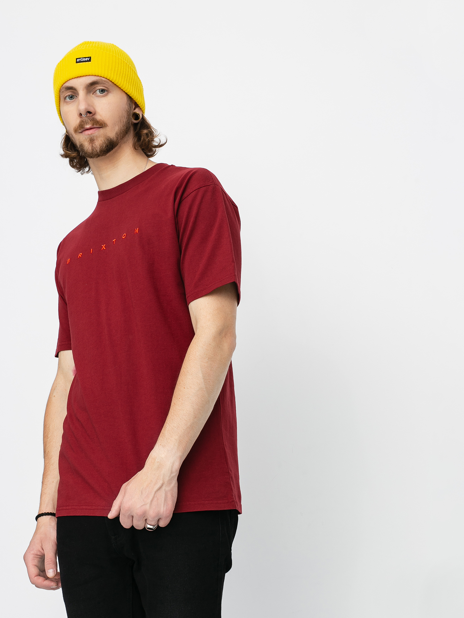 T-shirt Brixton Cantor Stt (burgundy)