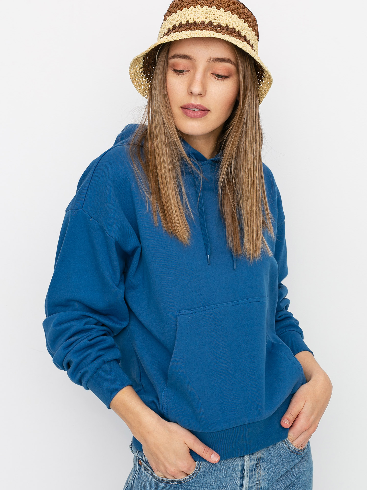 Bluza z kapturem Brixton Vintage Ft HD Wmn (river blue)