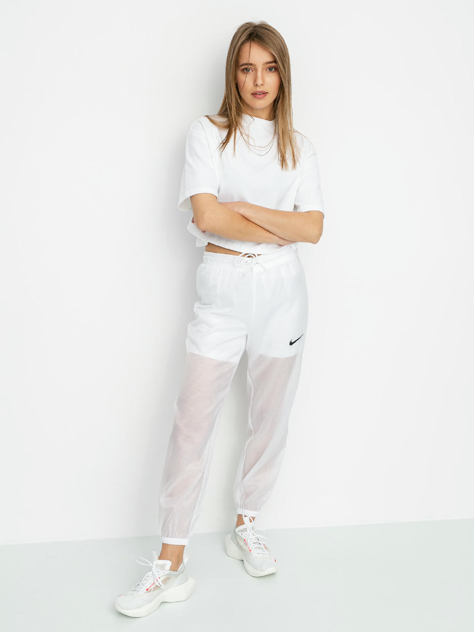 Spodnie Nike Sportswear Lite Wmn (white/white/black)