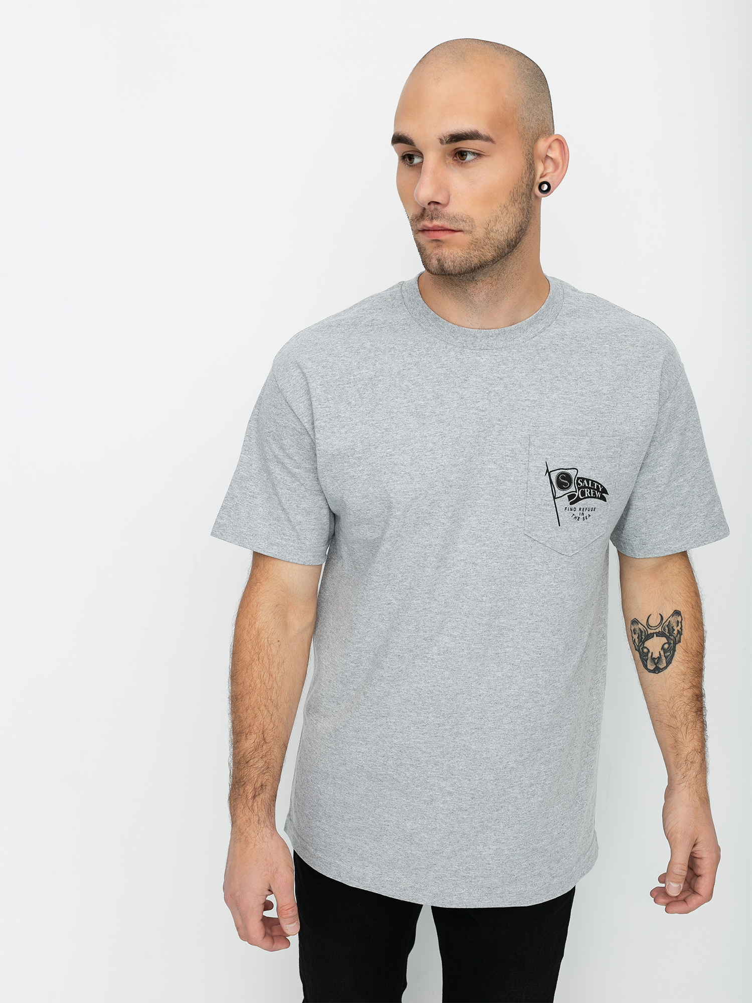 T-shirt Salty Crew Waypoint Pocket (athletic heather)