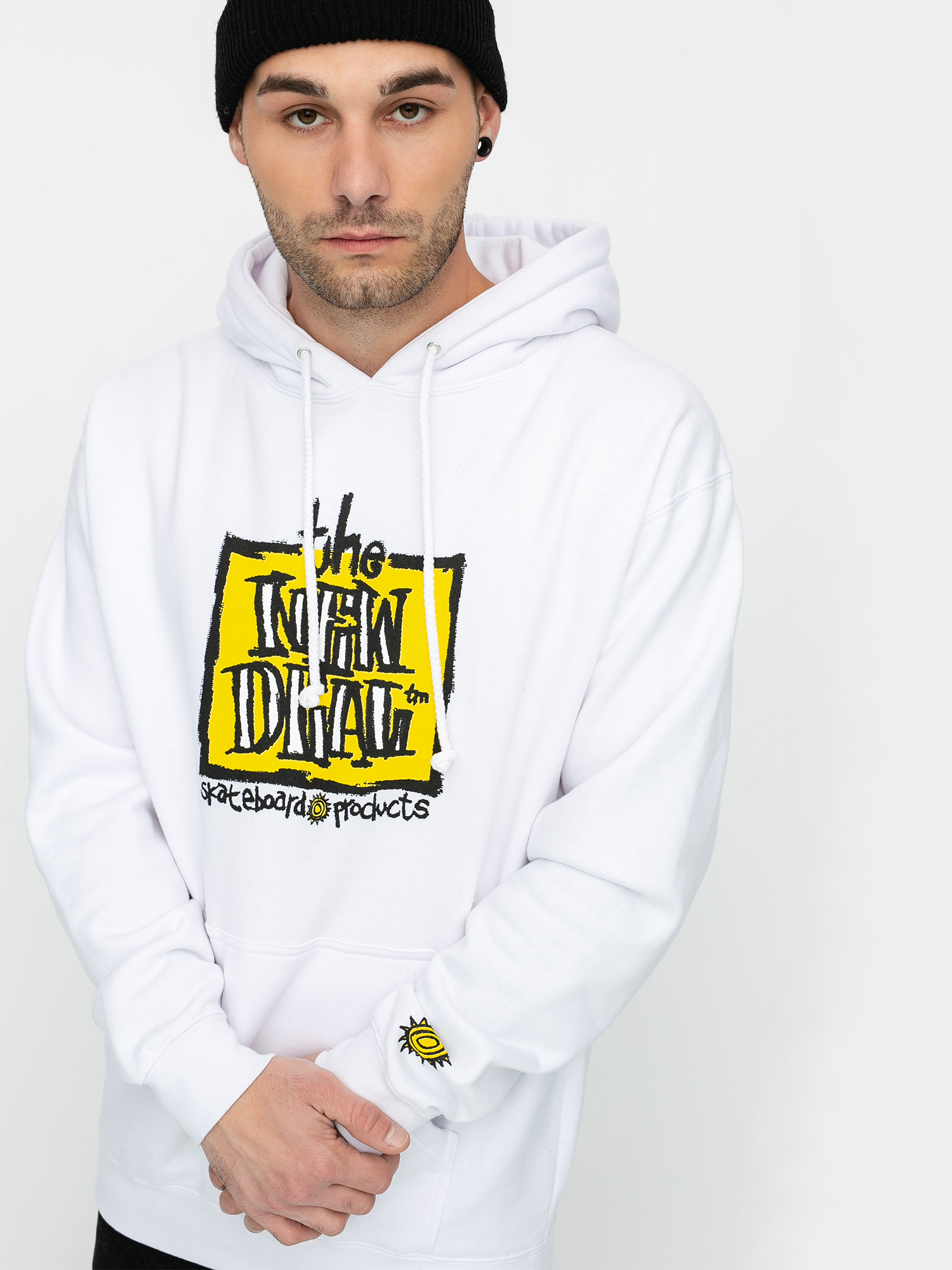 Bluza z kapturem New Deal Original Napkin Logo (white)