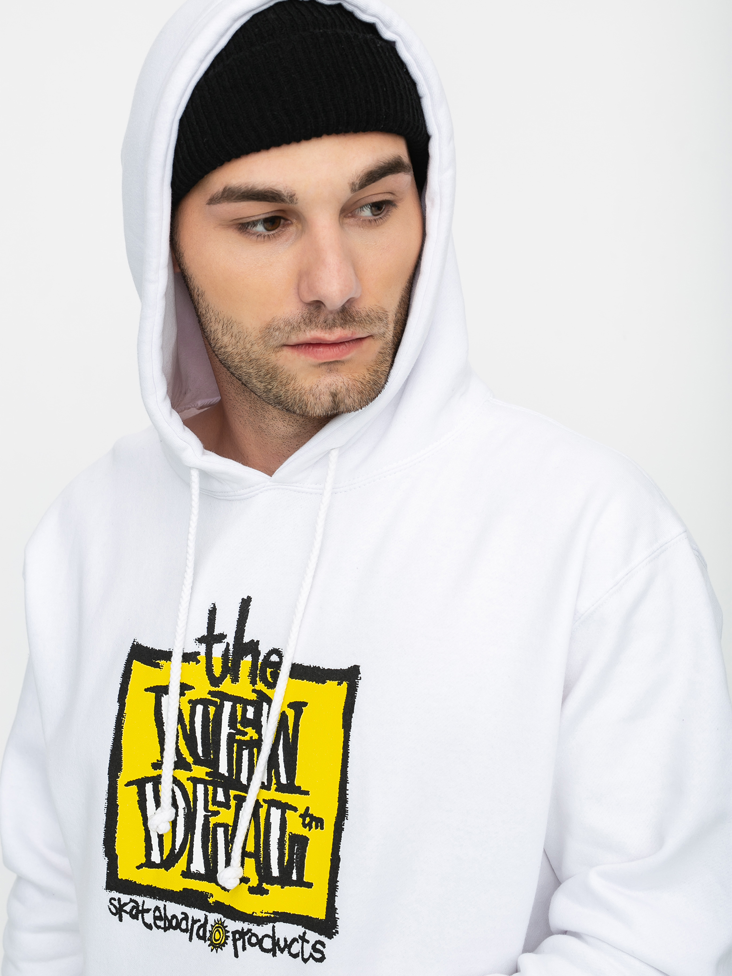 Bluza z kapturem New Deal Original Napkin Logo (white)