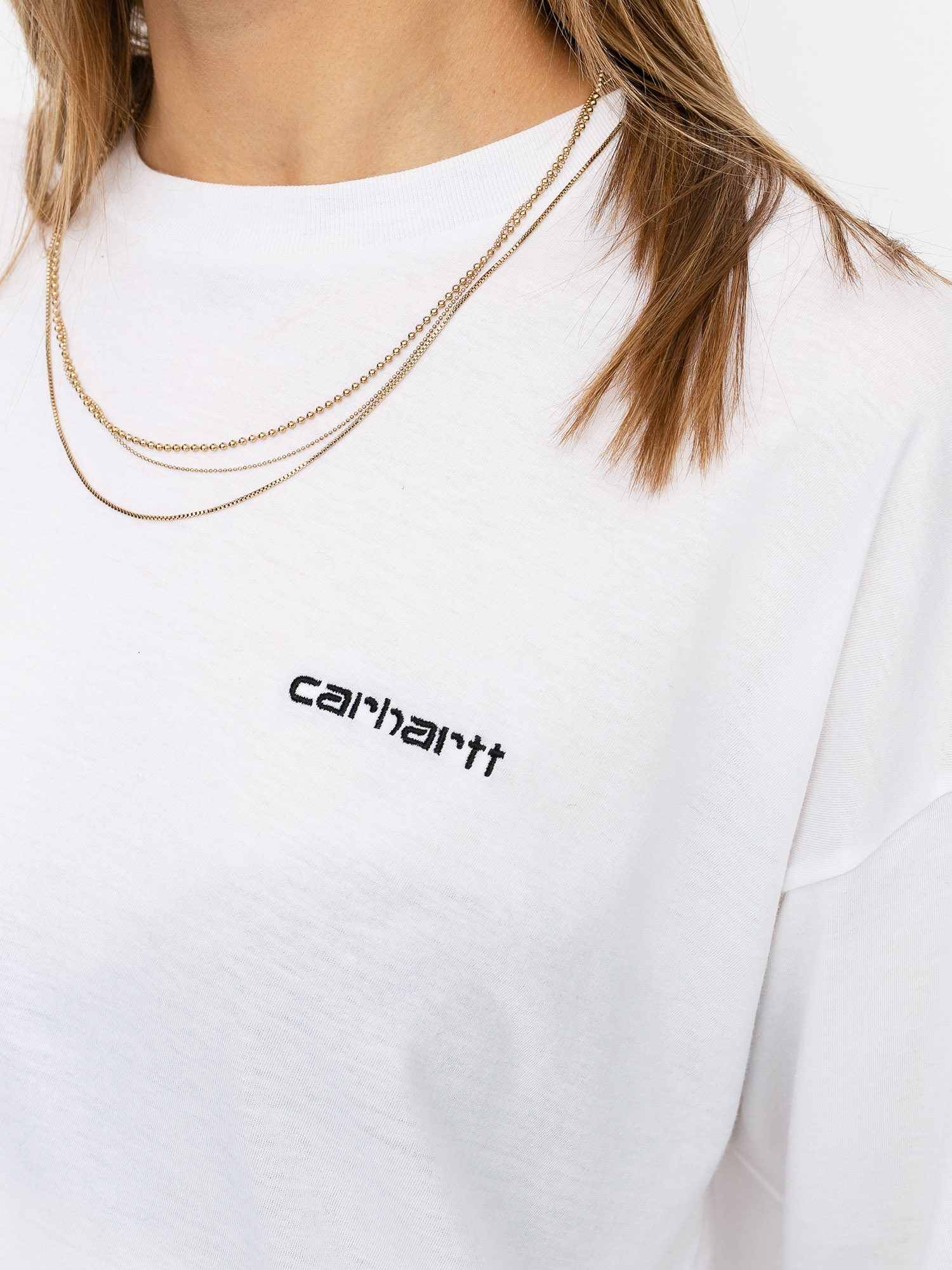 Longsleeve Carhartt WIP Script Embroidery Wmn (white/black)