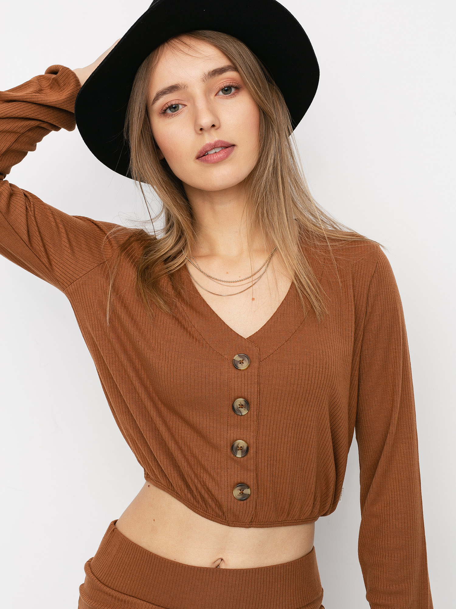 Longsleeve Brixton Daria V Neck Knit Wmn (hide)