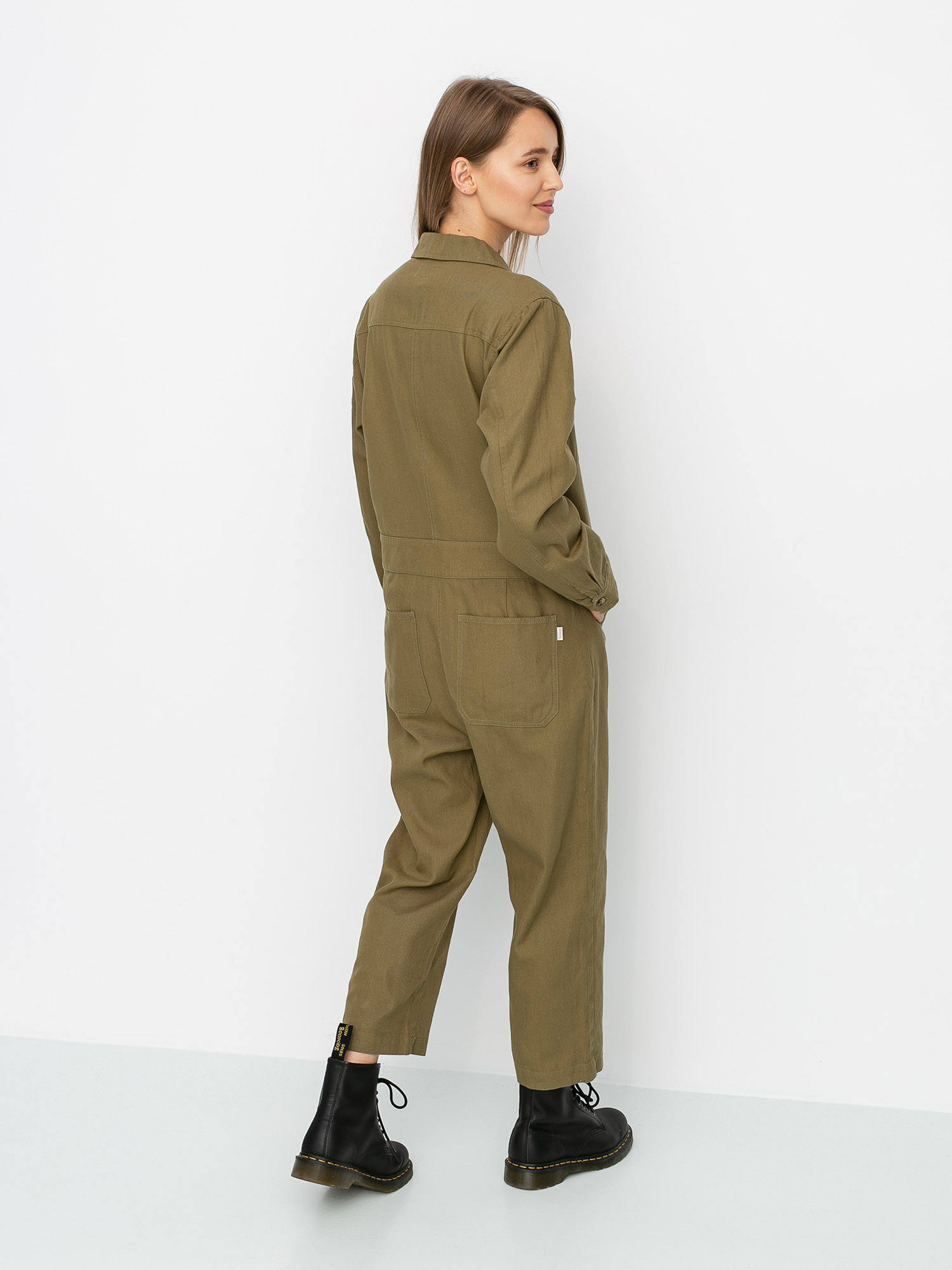 Damski Kombinezon Brixton Melbourne Crop Coverall (washed olive)
