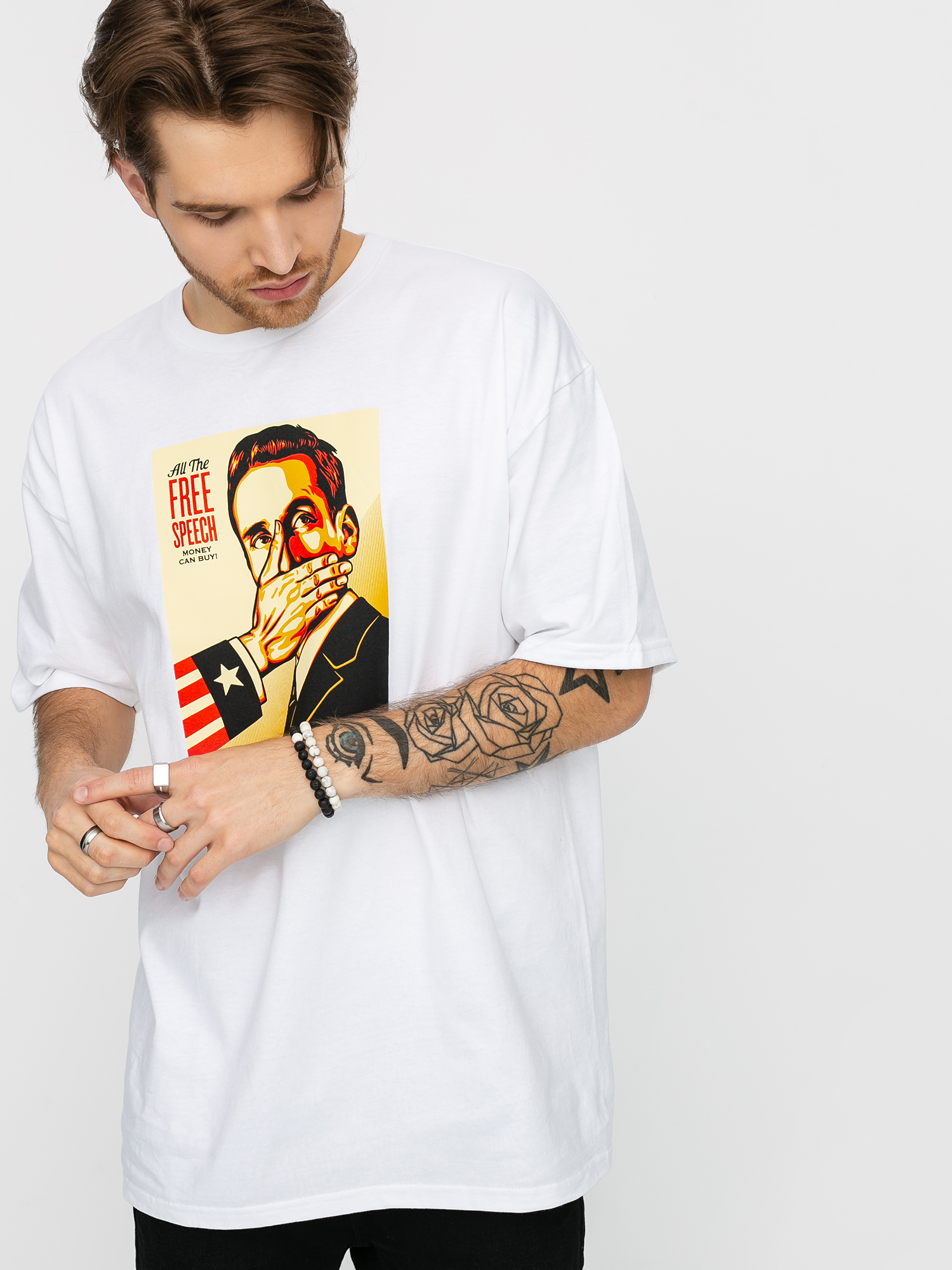 T-shirt OBEY Pay Up Or Shut Up (white)