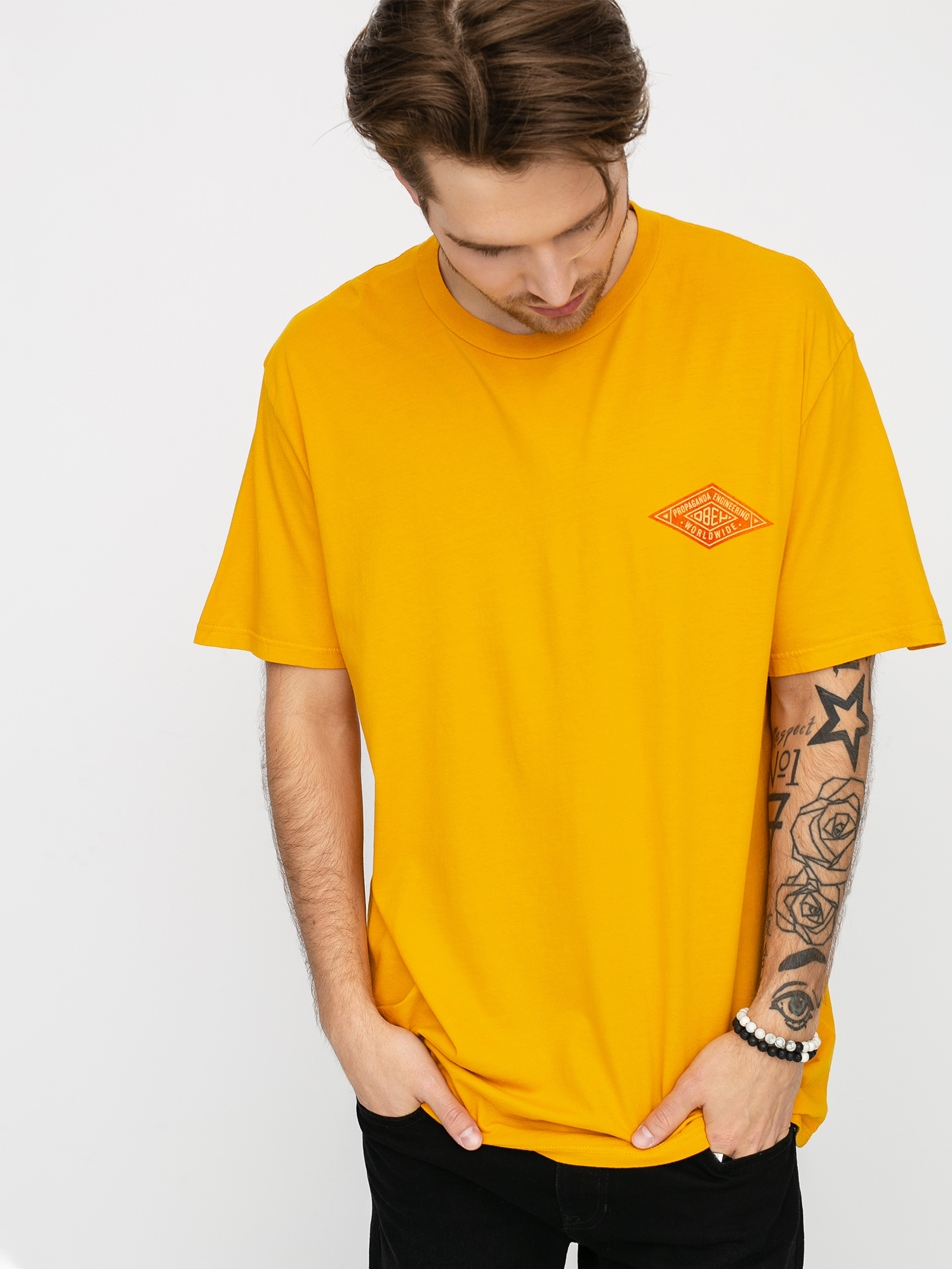 T-shirt OBEY Obey Prop. Engineering (mellow yellow)