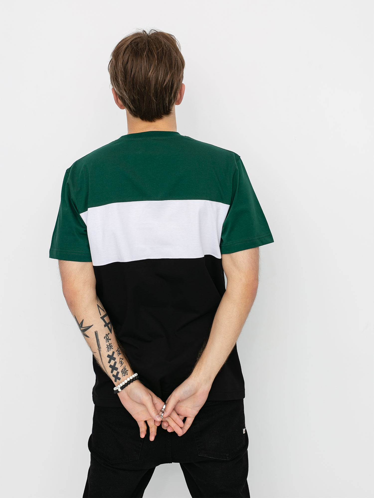 T-shirt Elade Colour Block (green/white/black)