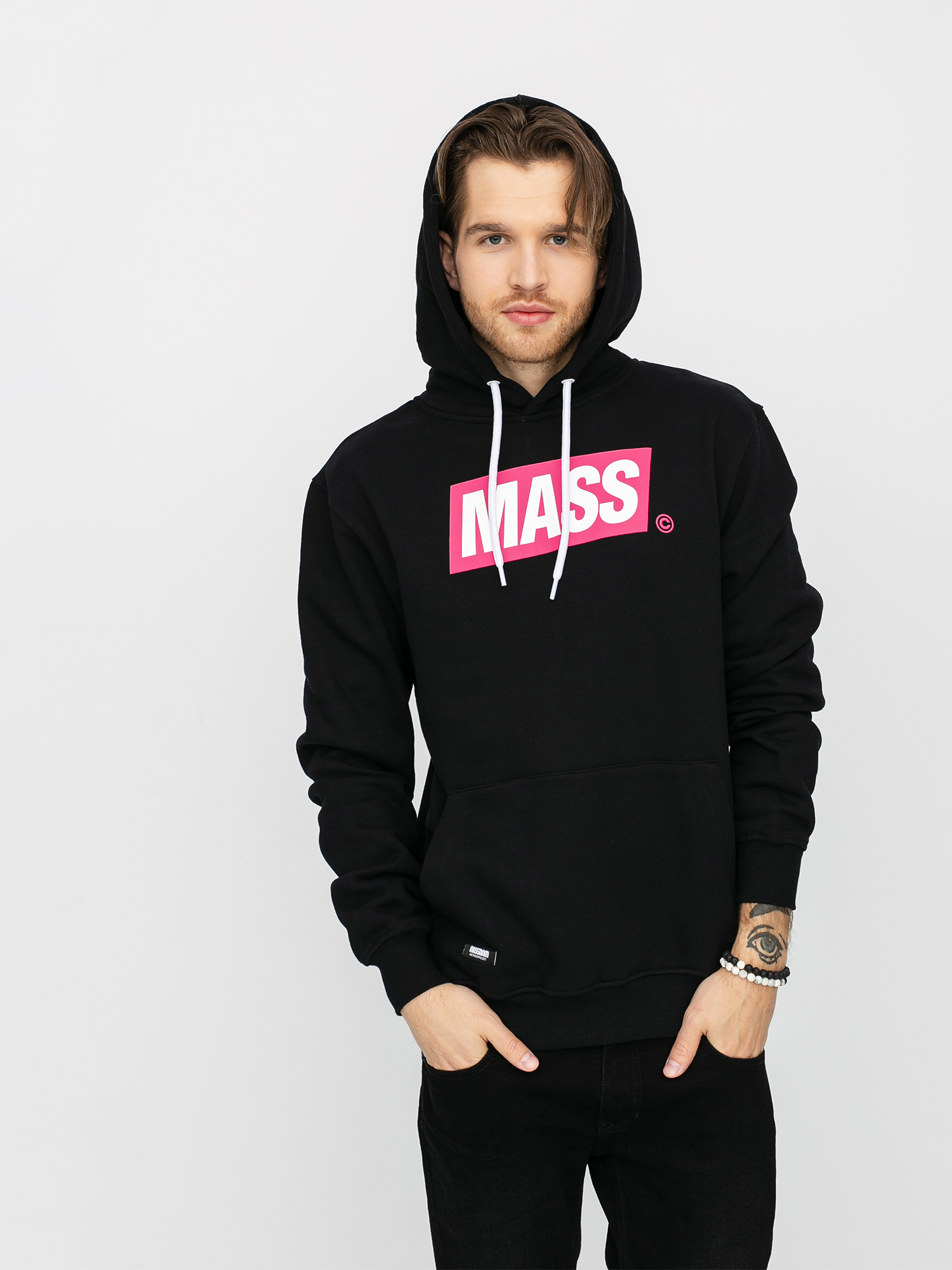 Bluza z kapturem MassDnm Big Box Medium Logo HD (black)