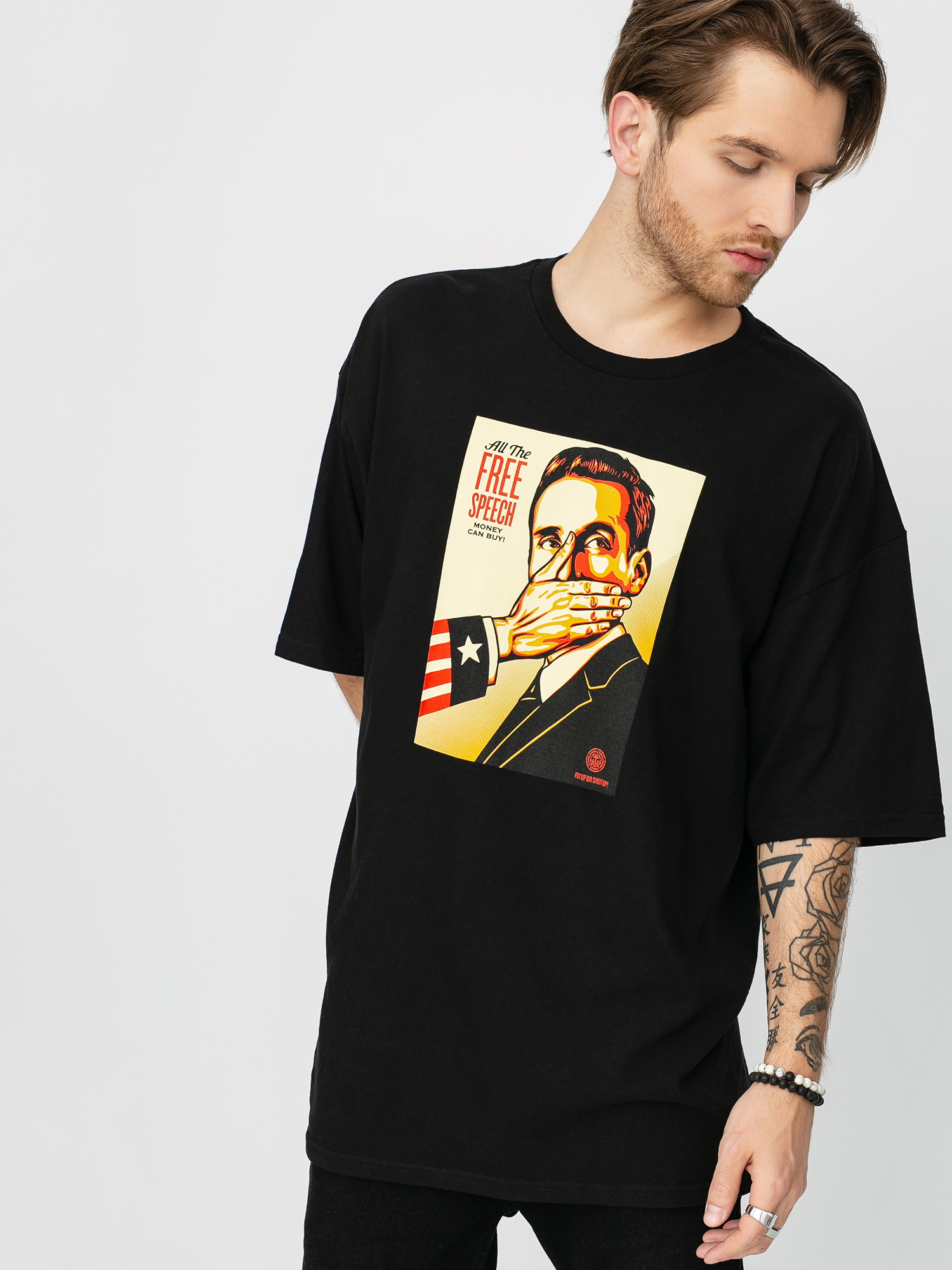 T-shirt OBEY Pay Up Or Shut Up (black)