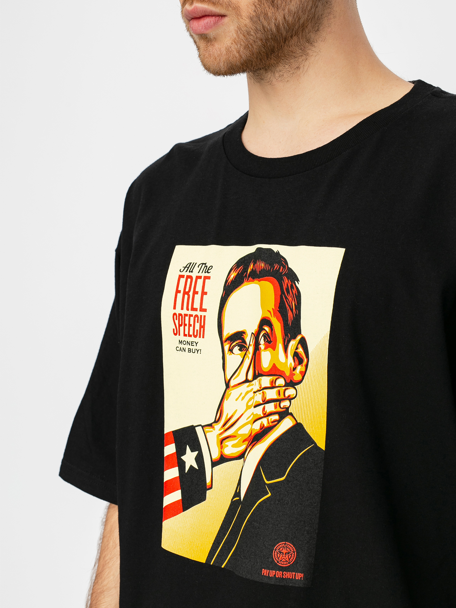 T-shirt OBEY Pay Up Or Shut Up (black)