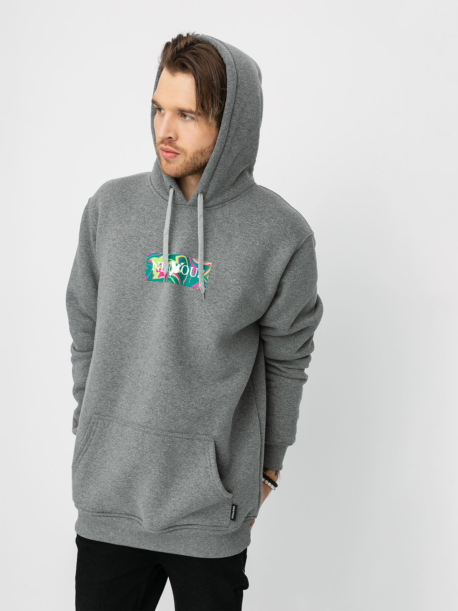 Bluza z kapturem Nervous Acid Box HD (grey)
