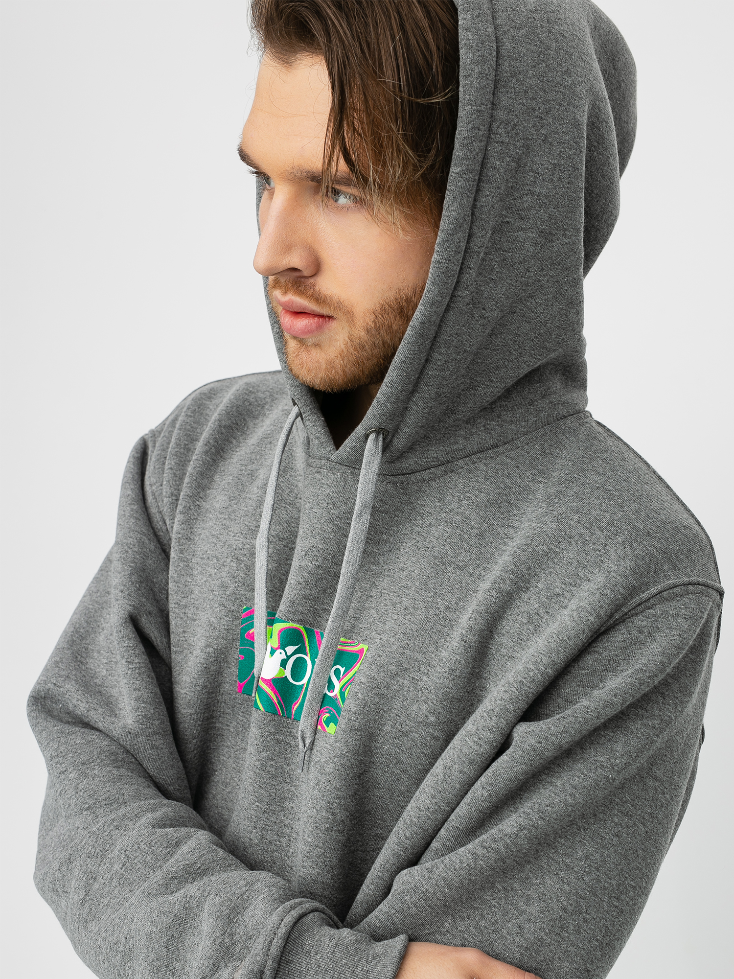 Bluza z kapturem Nervous Acid Box HD (grey)