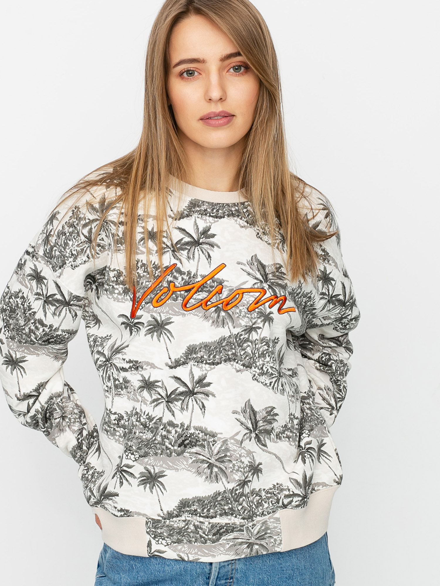 Bluza Volcom Allooover Crew Wmn (star white)