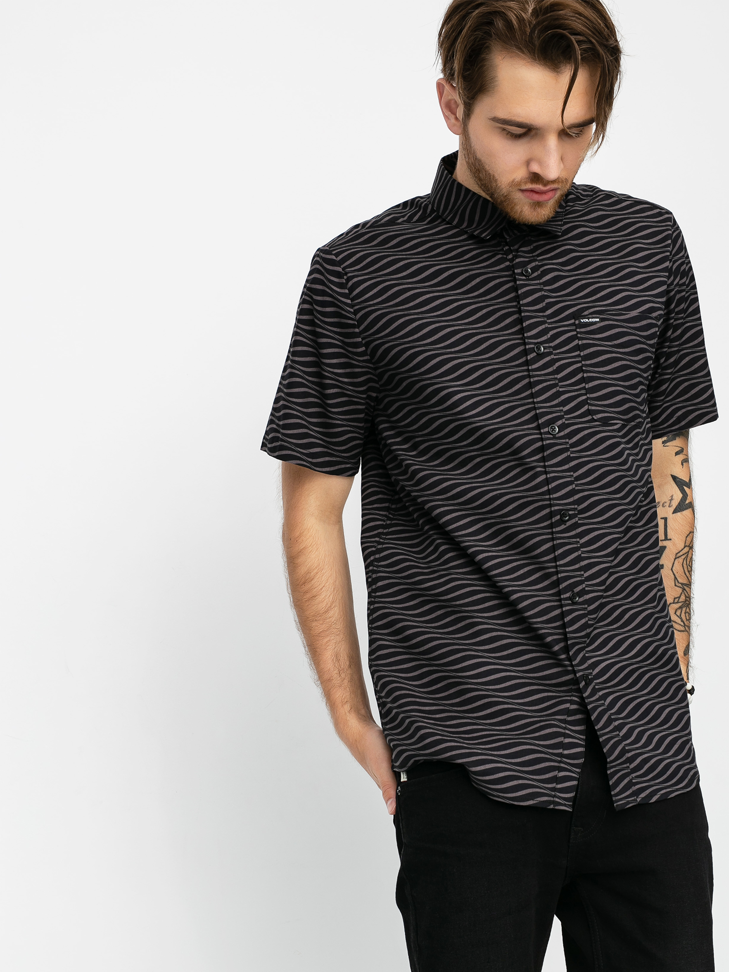 Koszula Volcom Levstone Vibes (dark charcoal)