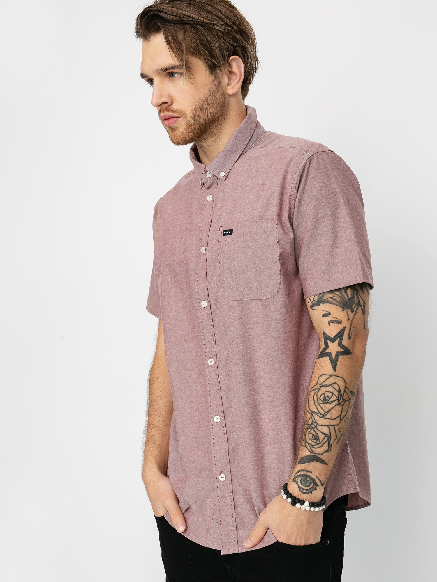 Koszula RVCA Thatll Do Stretch (oxblood red)