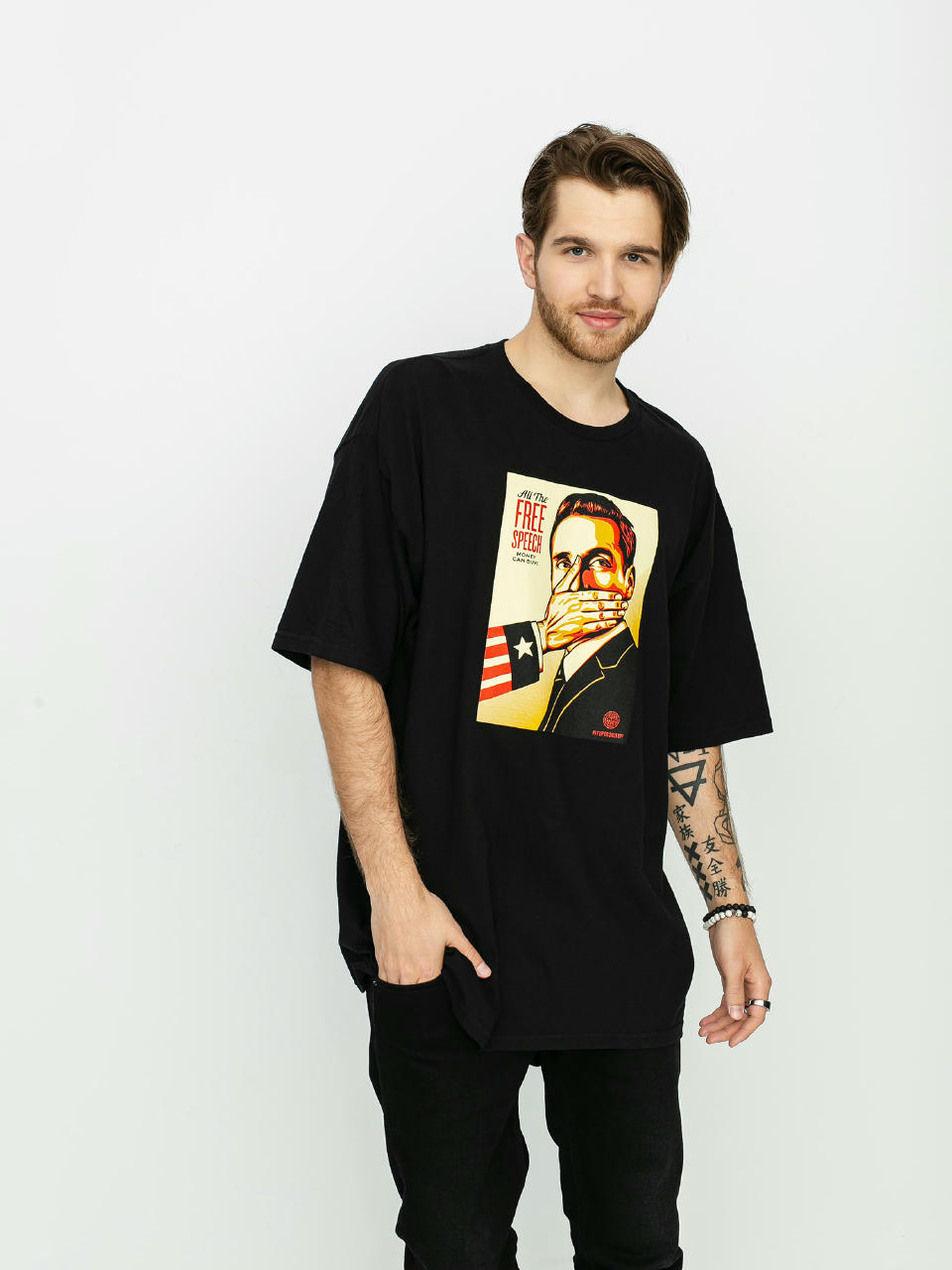 T-shirt OBEY Pay Up Or Shut Up (black)