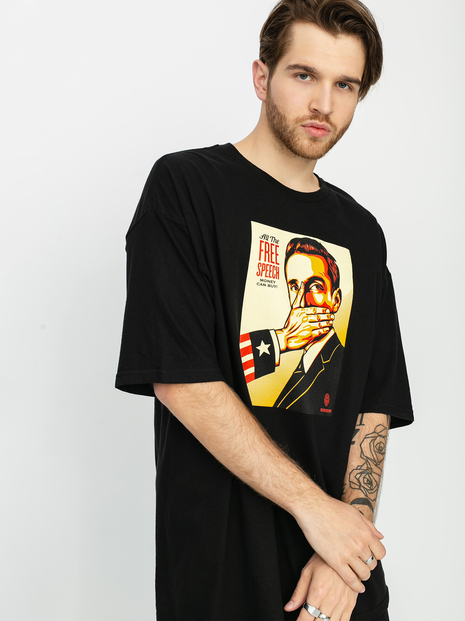 T-shirt OBEY Pay Up Or Shut Up (black)