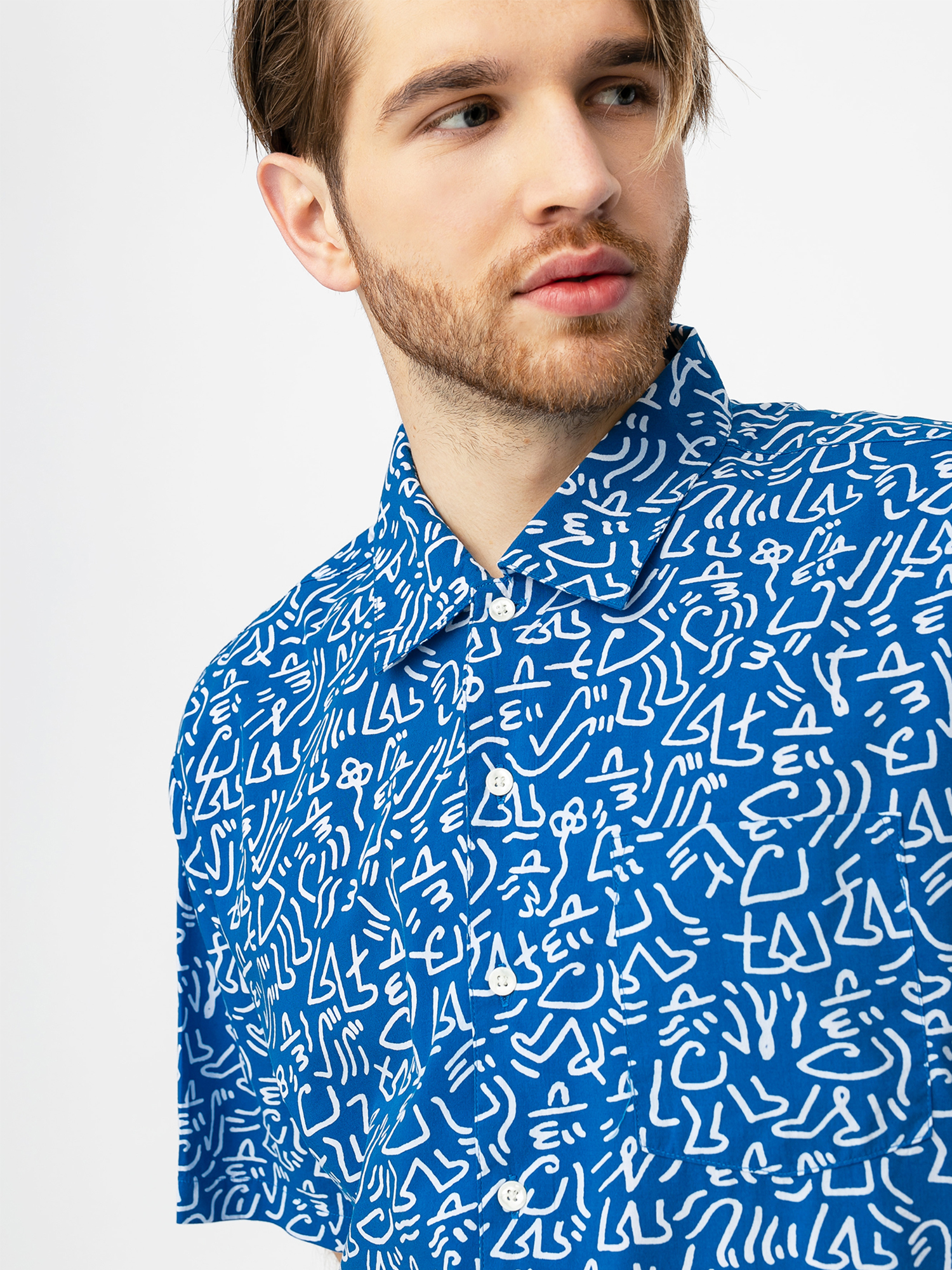 Koszula Brixton Lovitz Wvn (royal/white)