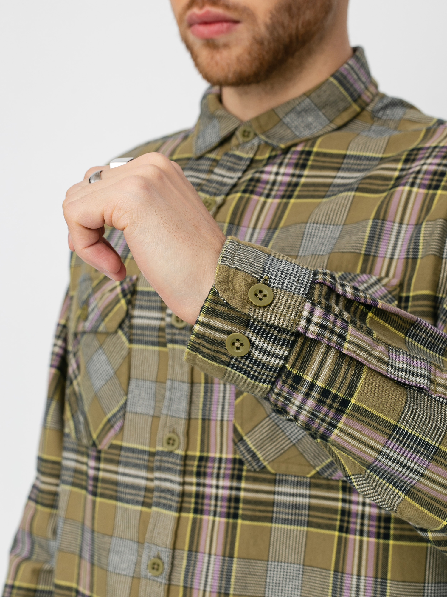 Koszula Burton Brighton Flannel (martini olive somerset plaid)