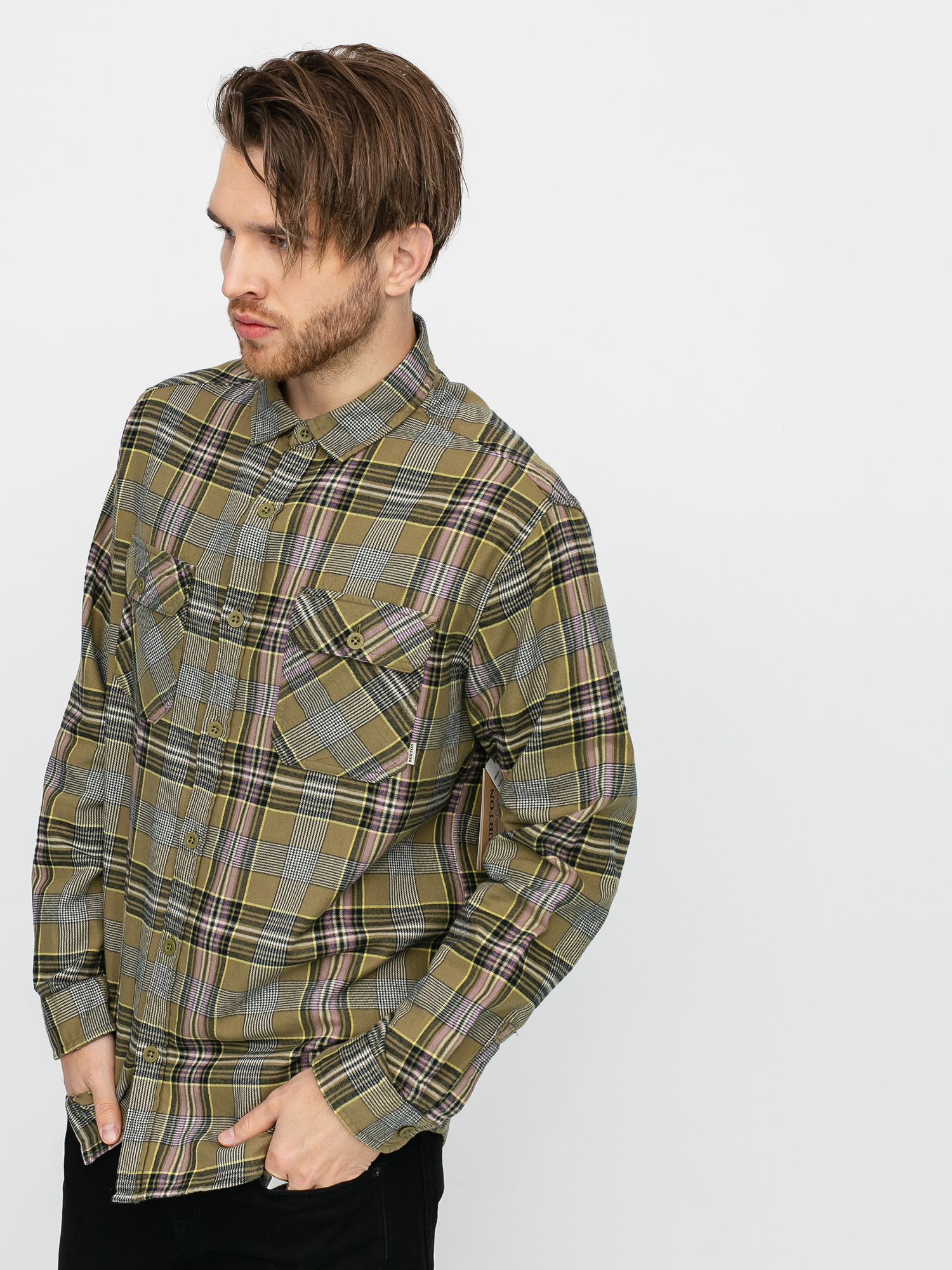Koszula Burton Brighton Flannel (martini olive somerset plaid)