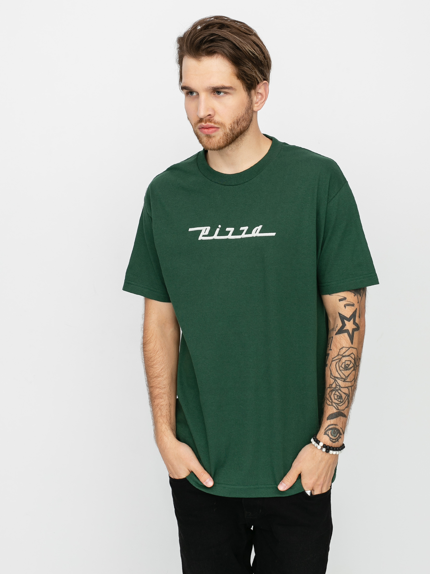 T-shirt Pizza Skateboards Ice Tee (green)