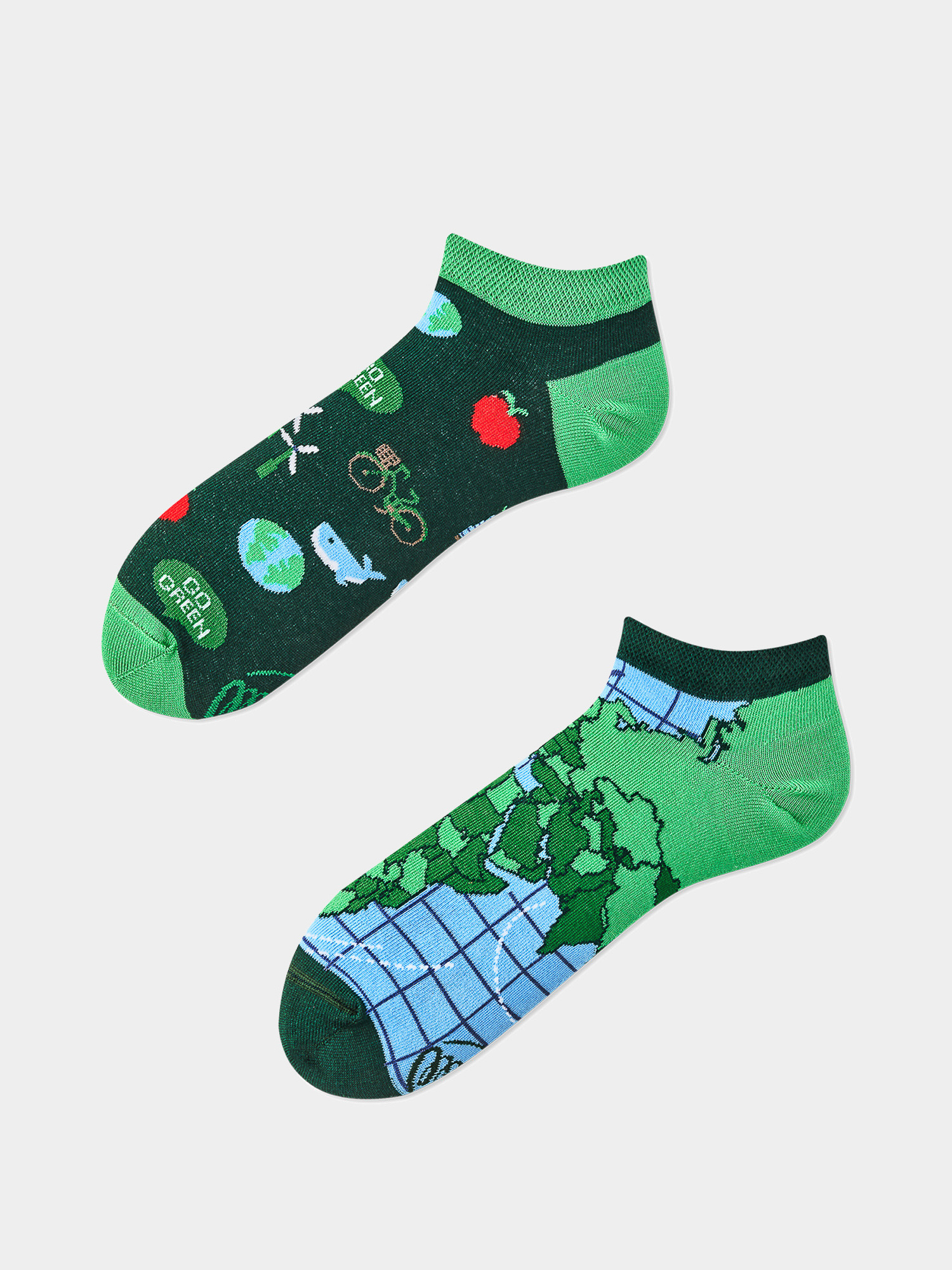 Skarpetki Many Mornings Save The Planet Low (green/blue)