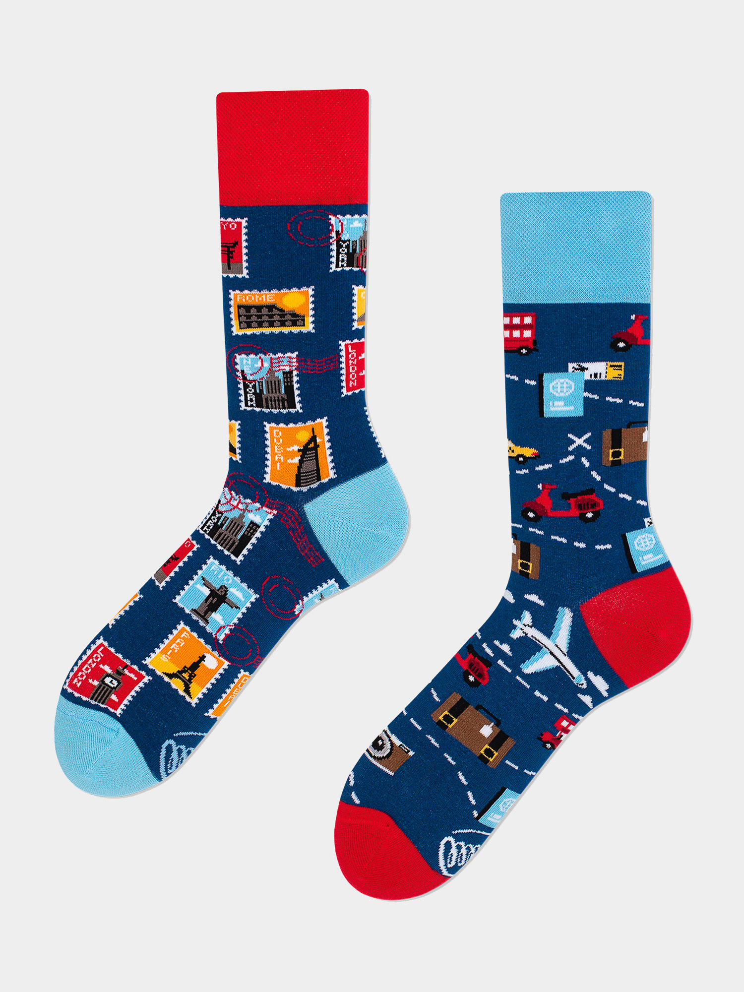 Skarpetki Many Mornings The Traveler (navy/red/blue)