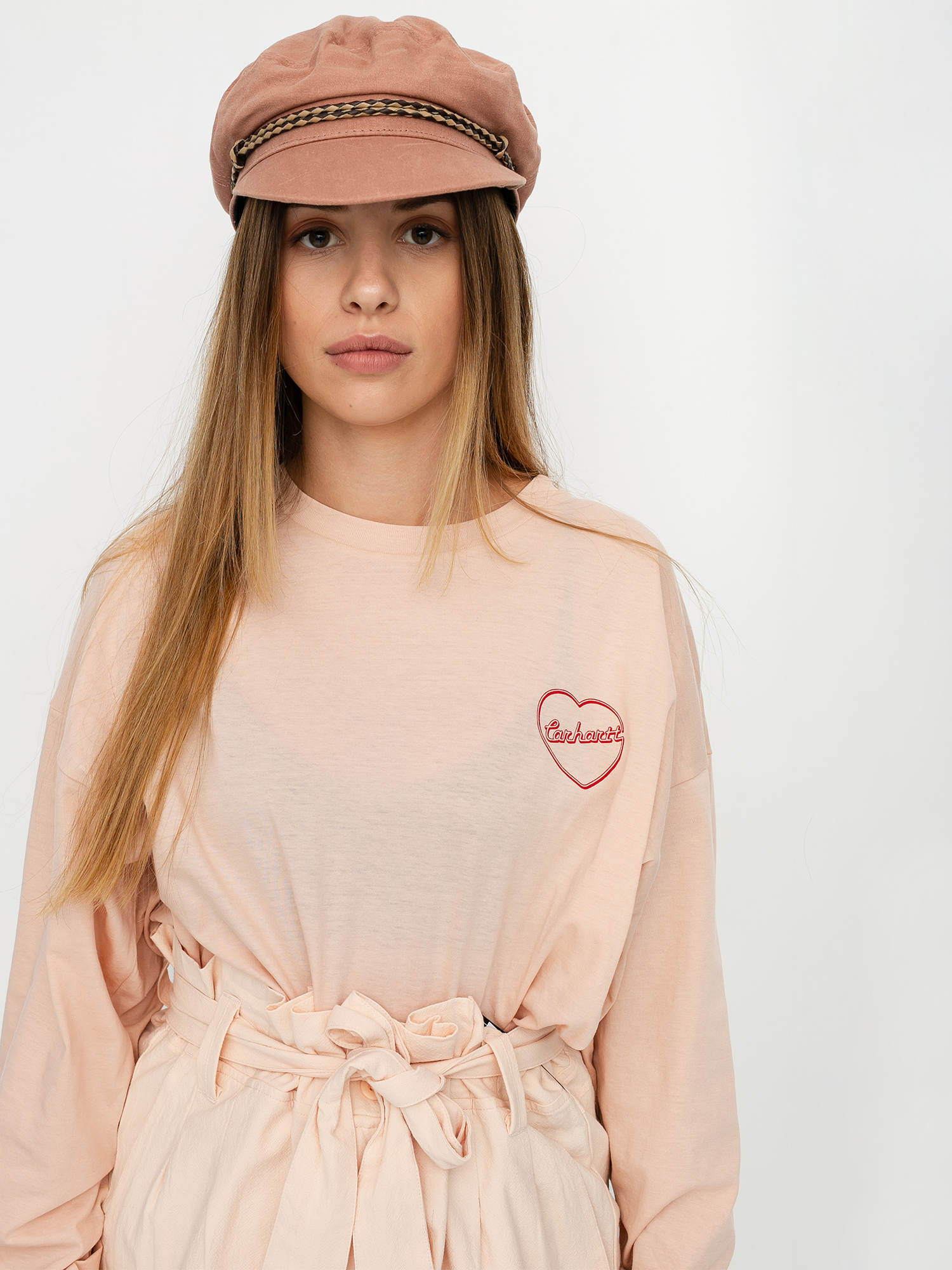 Longsleeve Carhartt WIP Eve Heart Wmn (powdery/etna red)