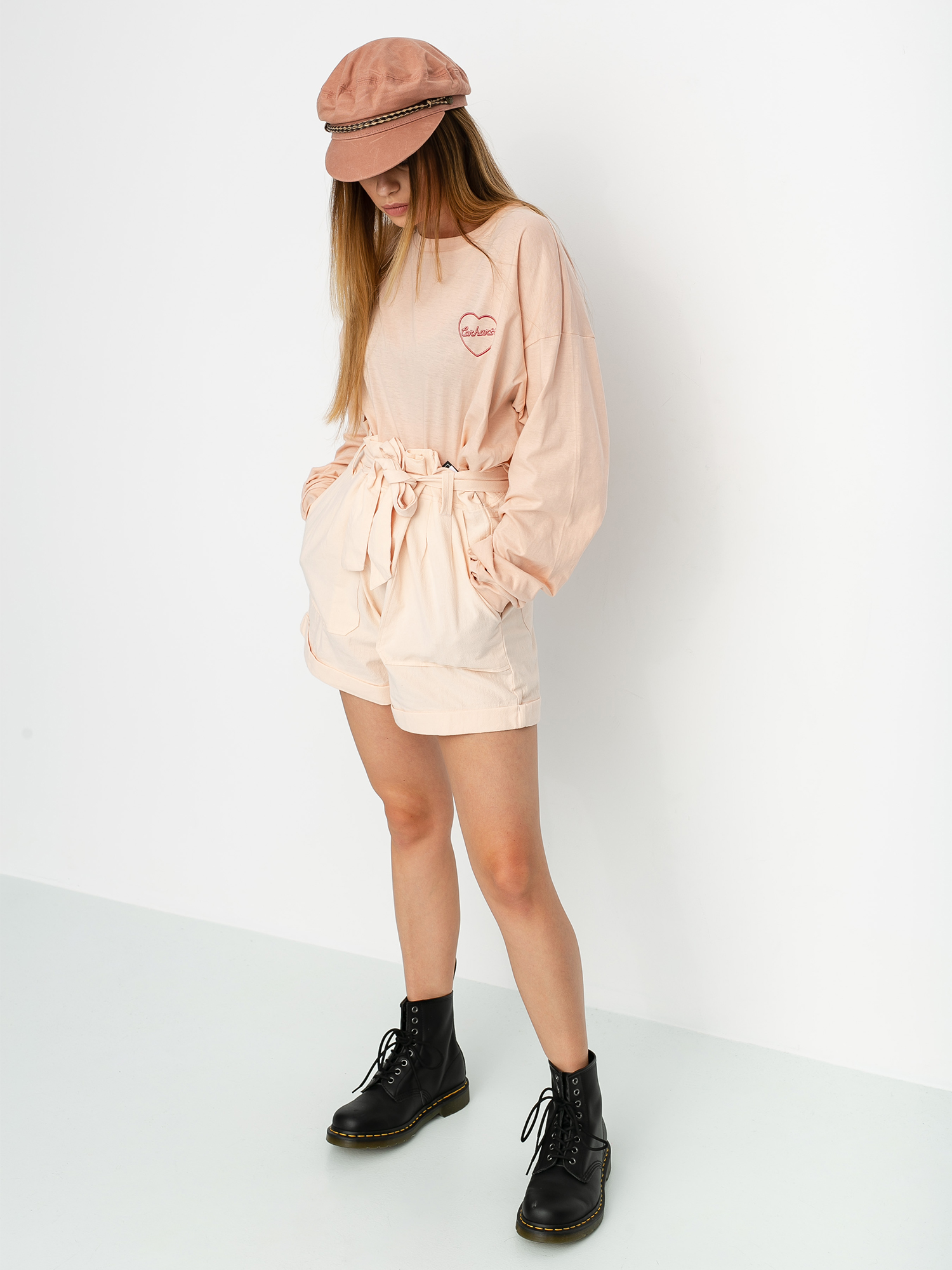 Longsleeve Carhartt WIP Eve Heart Wmn (powdery/etna red)