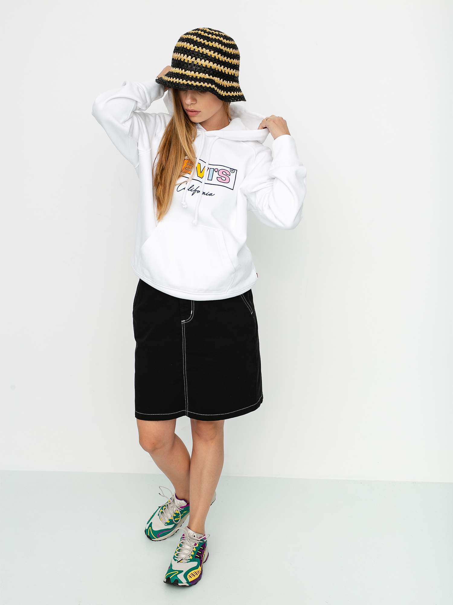 Bluza z kapturem Levi's Graphic Sport Cali Box HD Wmn (white)
