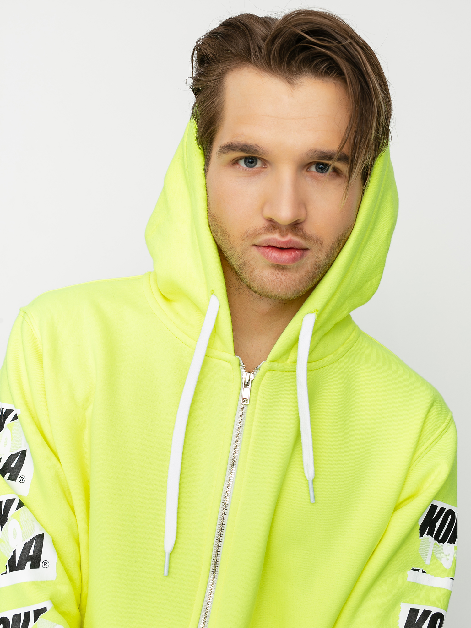 Bluza z kapturem Koka Zipper Cut ZHD (green)