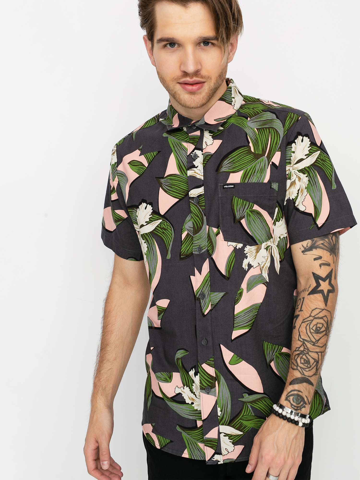 Koszula Volcom Cut Out Floral (dark charcoal)