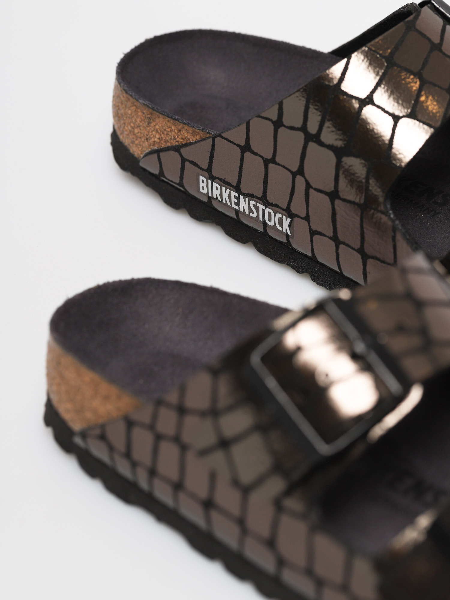 Klapki Birkenstock Arizona Narrow Wmn (gator gleam black)