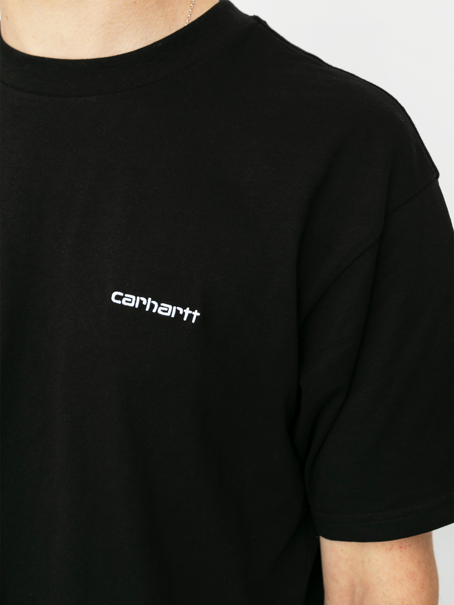 T-shirt Carhartt WIP Script Embroidery (black/white)