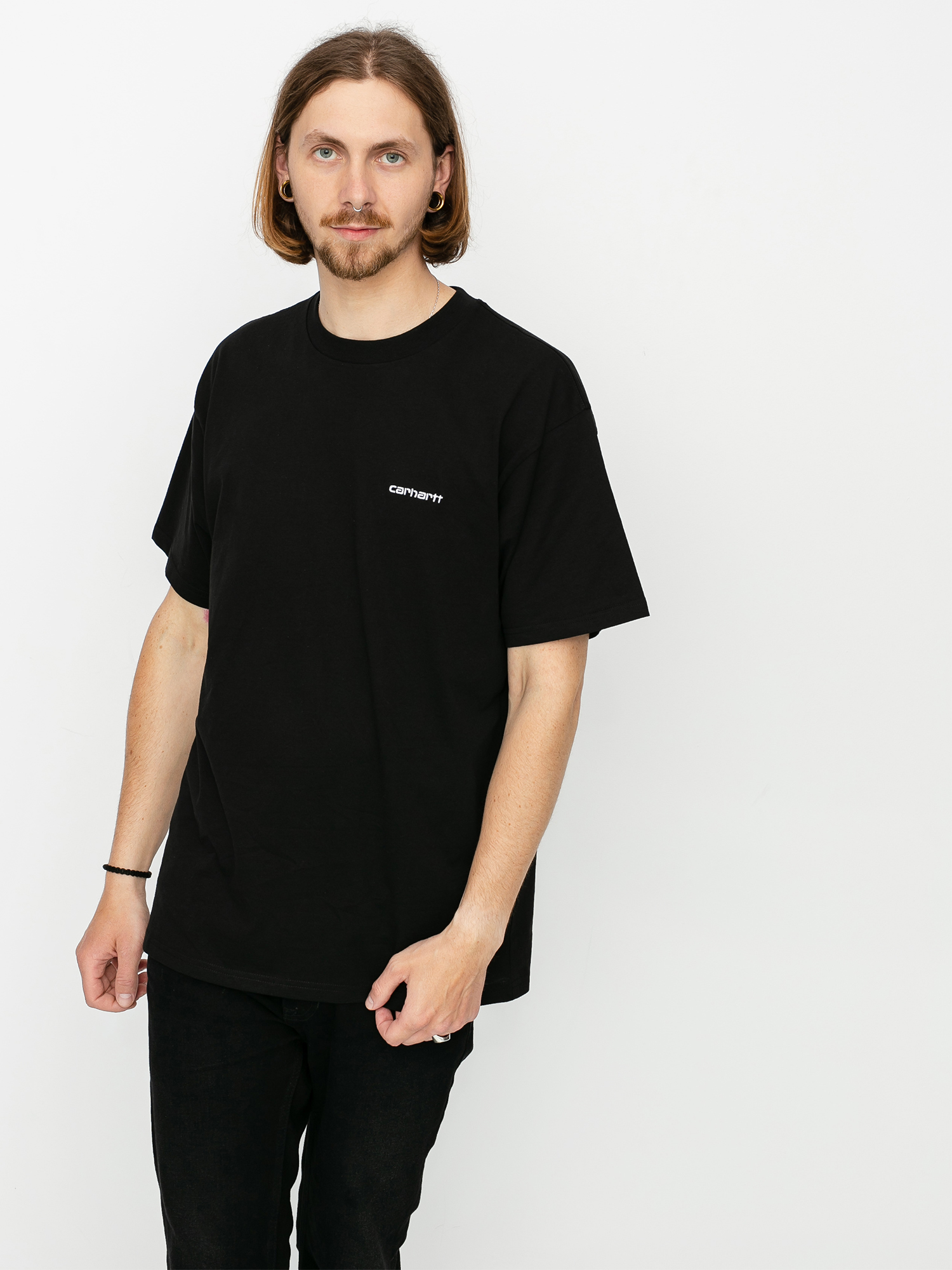 T-shirt Carhartt WIP Script Embroidery (black/white)