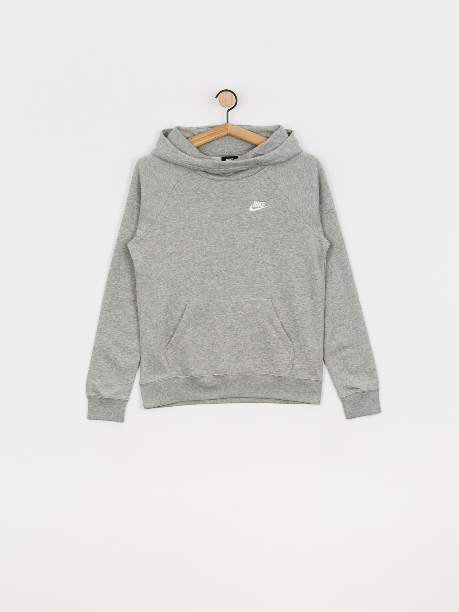 Bluza z kapturem Nike Sportswear Essential HD Wmn (grey heather/white)