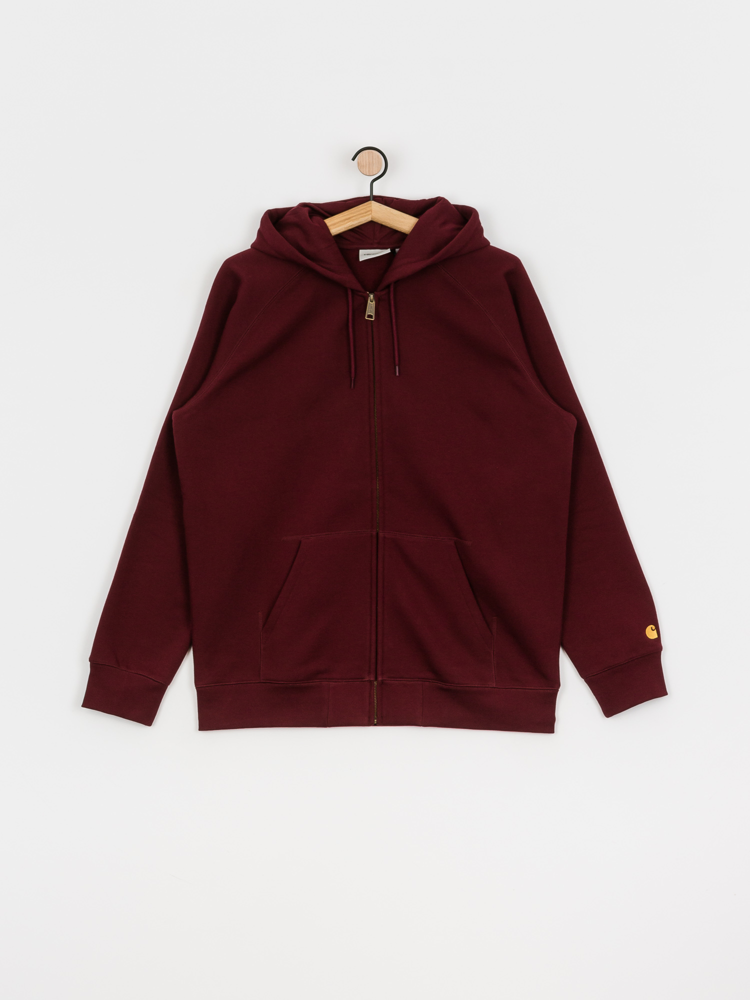 Bluza z kapturem Carhartt WIP Chase ZHD (bordeaux/gold)