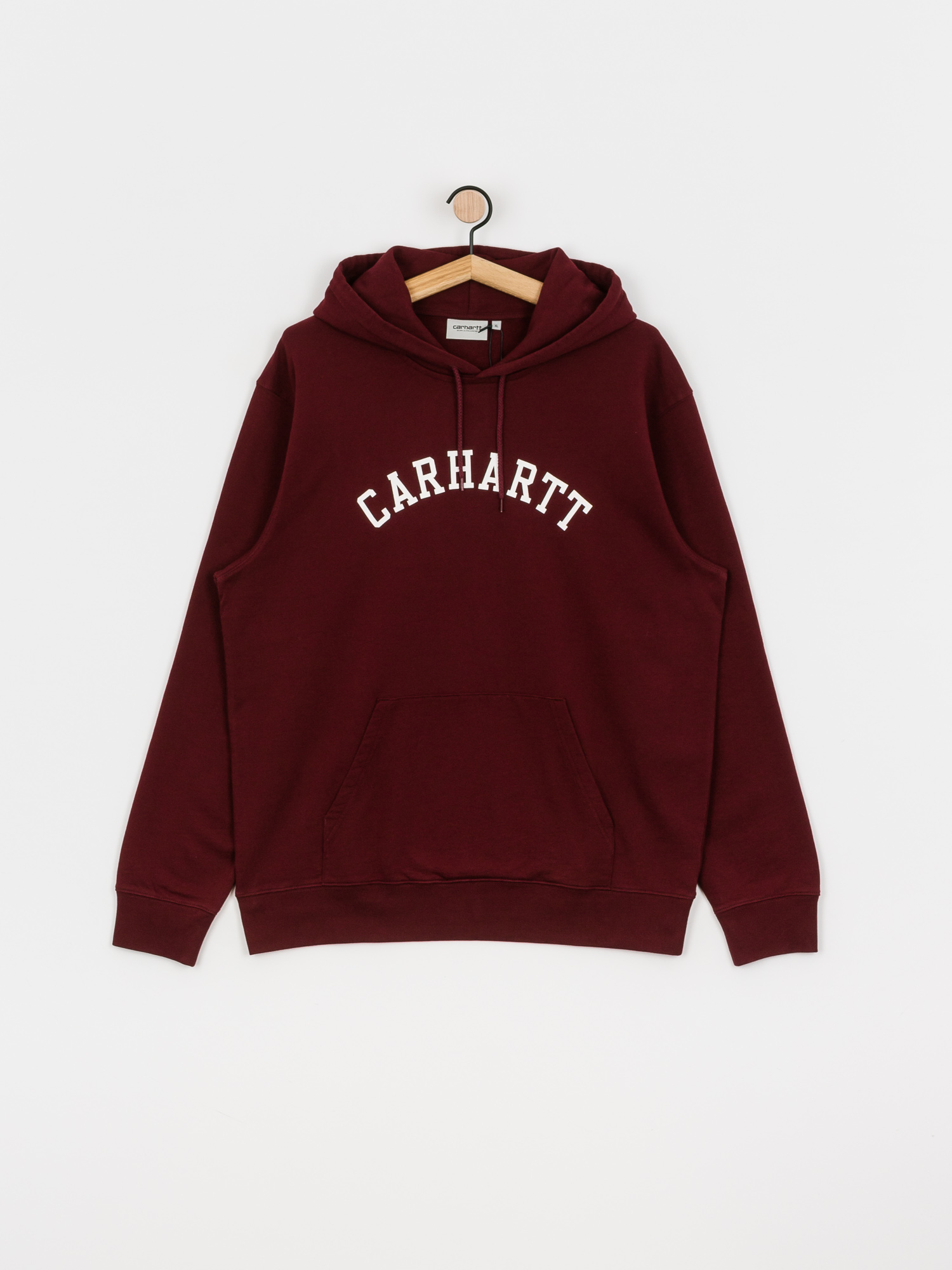 Bluza z kapturem Carhartt WIP University HD (bordeaux/white)