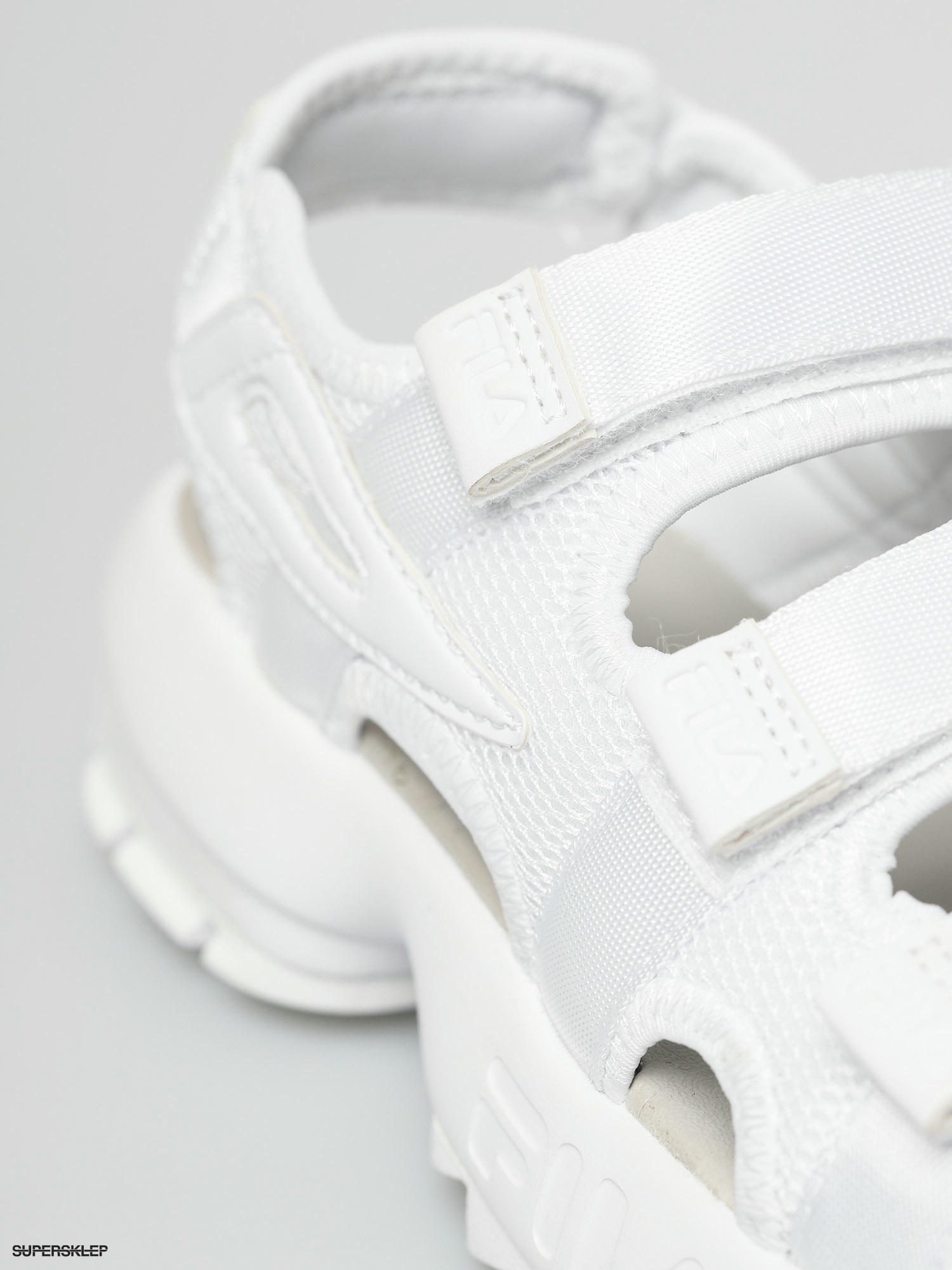 fila disruptor bold white slide sandals