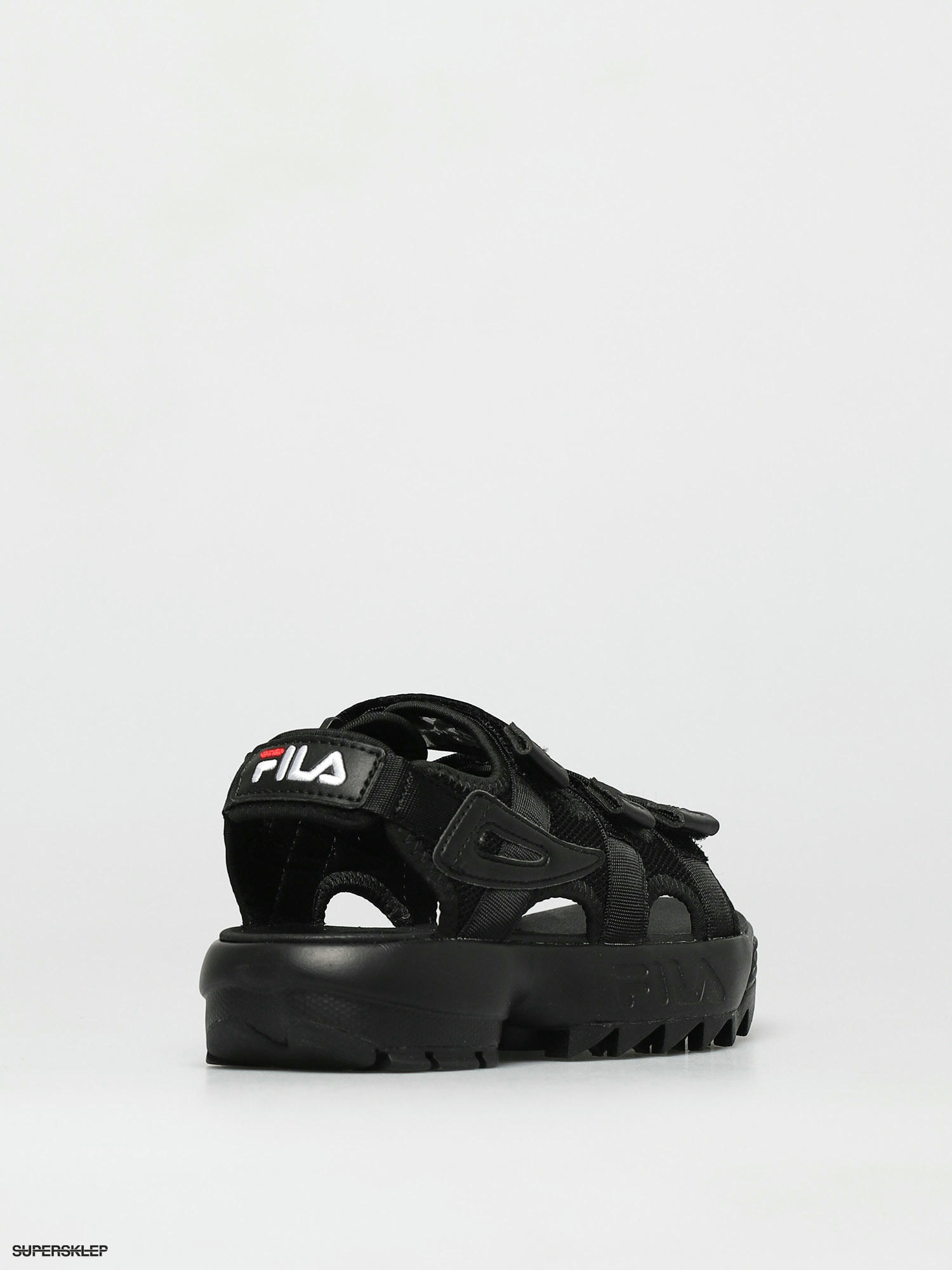 fila sandals womens black