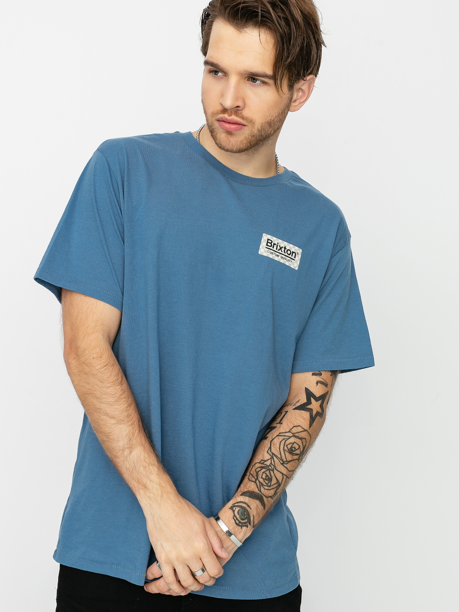 T-shirt Brixton Palmer Prem (slate blue)