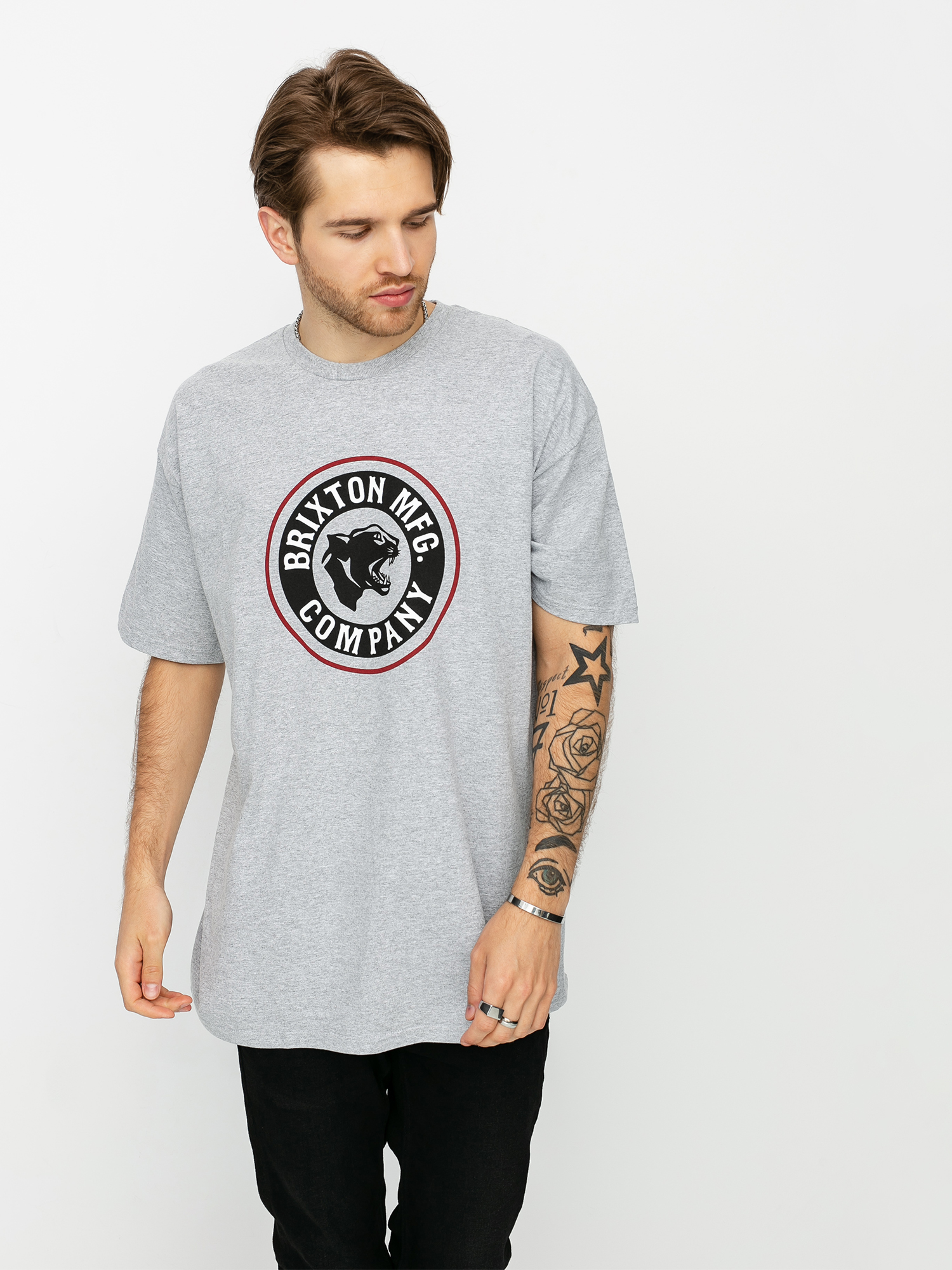 T-shirt Brixton Forte Stt (heather grey)