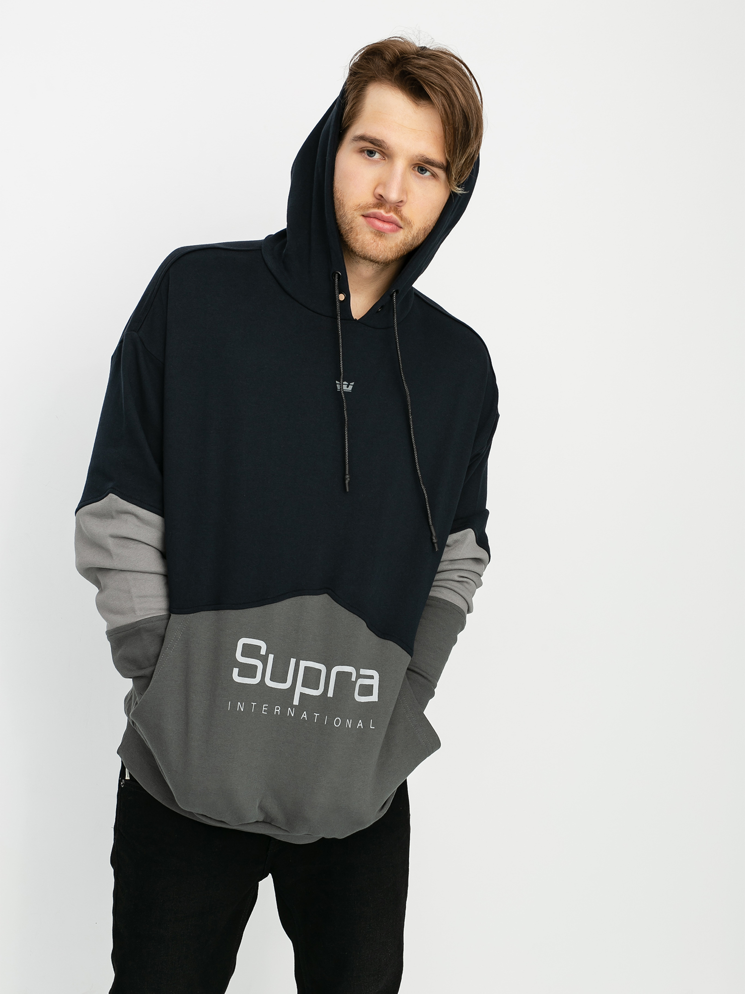 Bluza z kapturem Supra 93 Fleece HD (black grey)