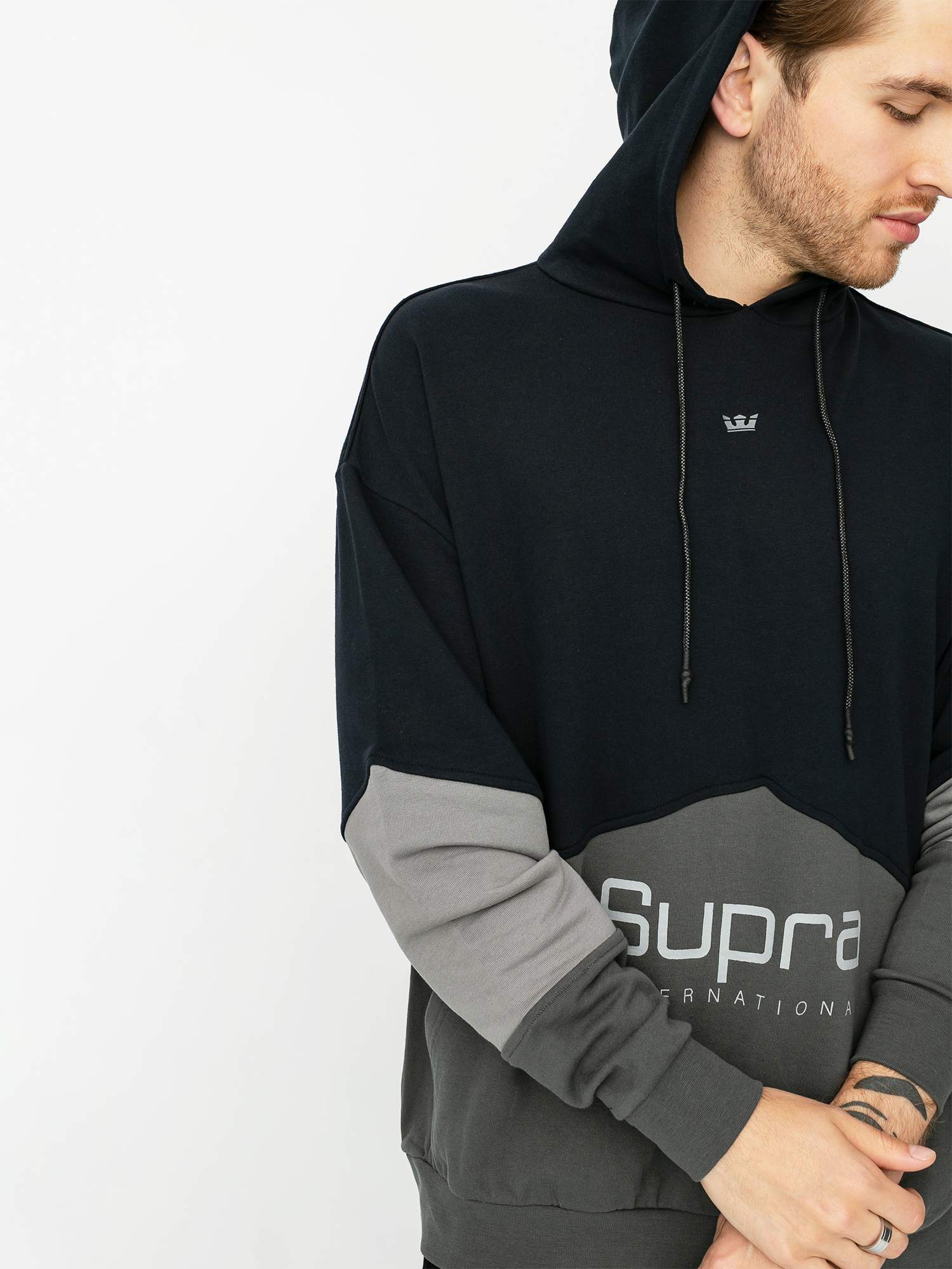 Bluza z kapturem Supra 93 Fleece HD (black grey)