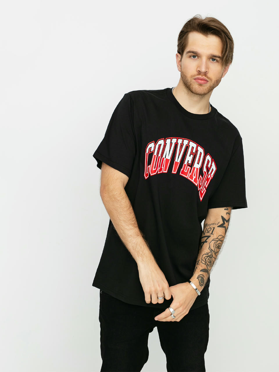 T-shirt Converse Twisted Varsity (black)