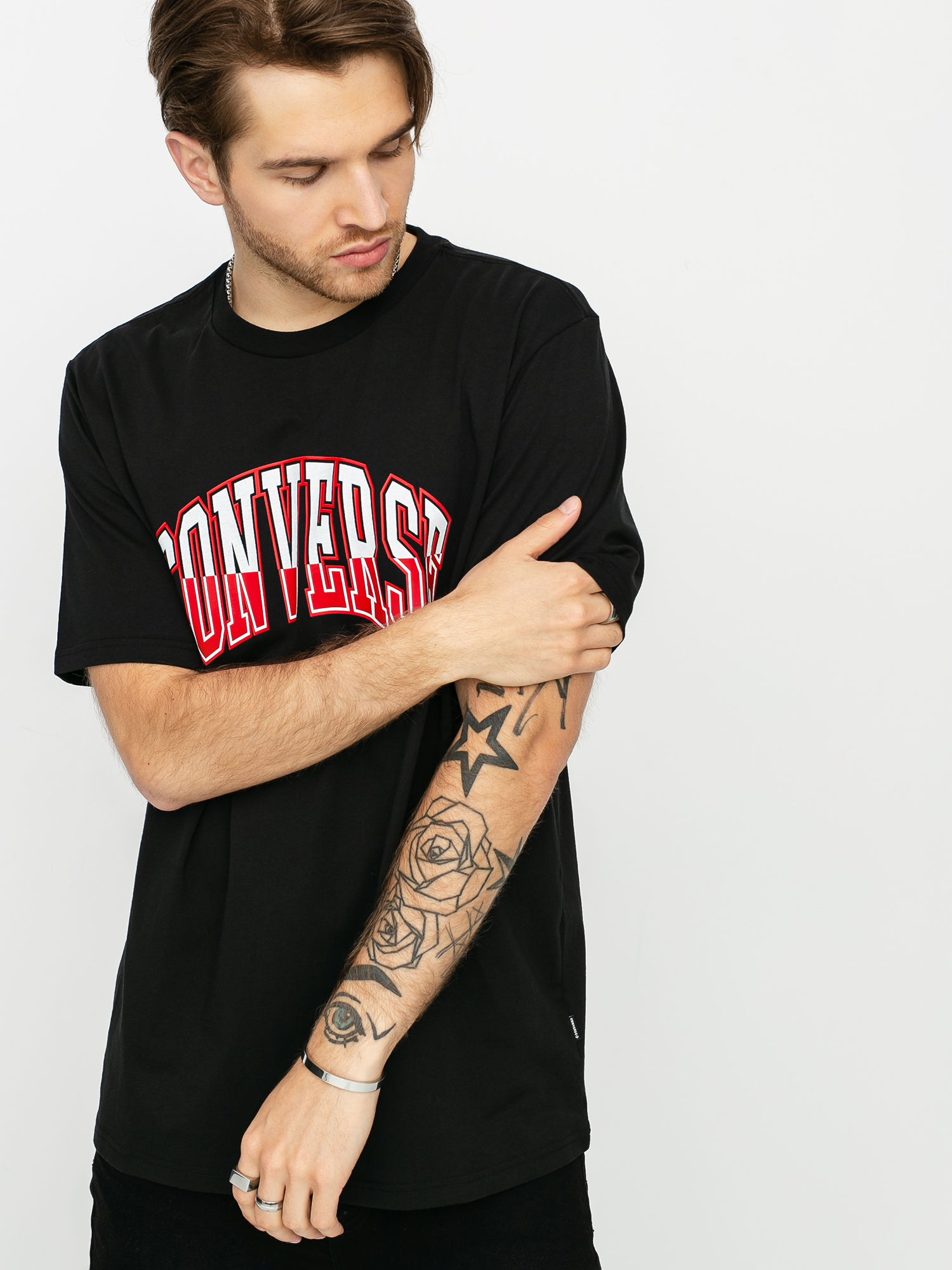T-shirt Converse Twisted Varsity (black)