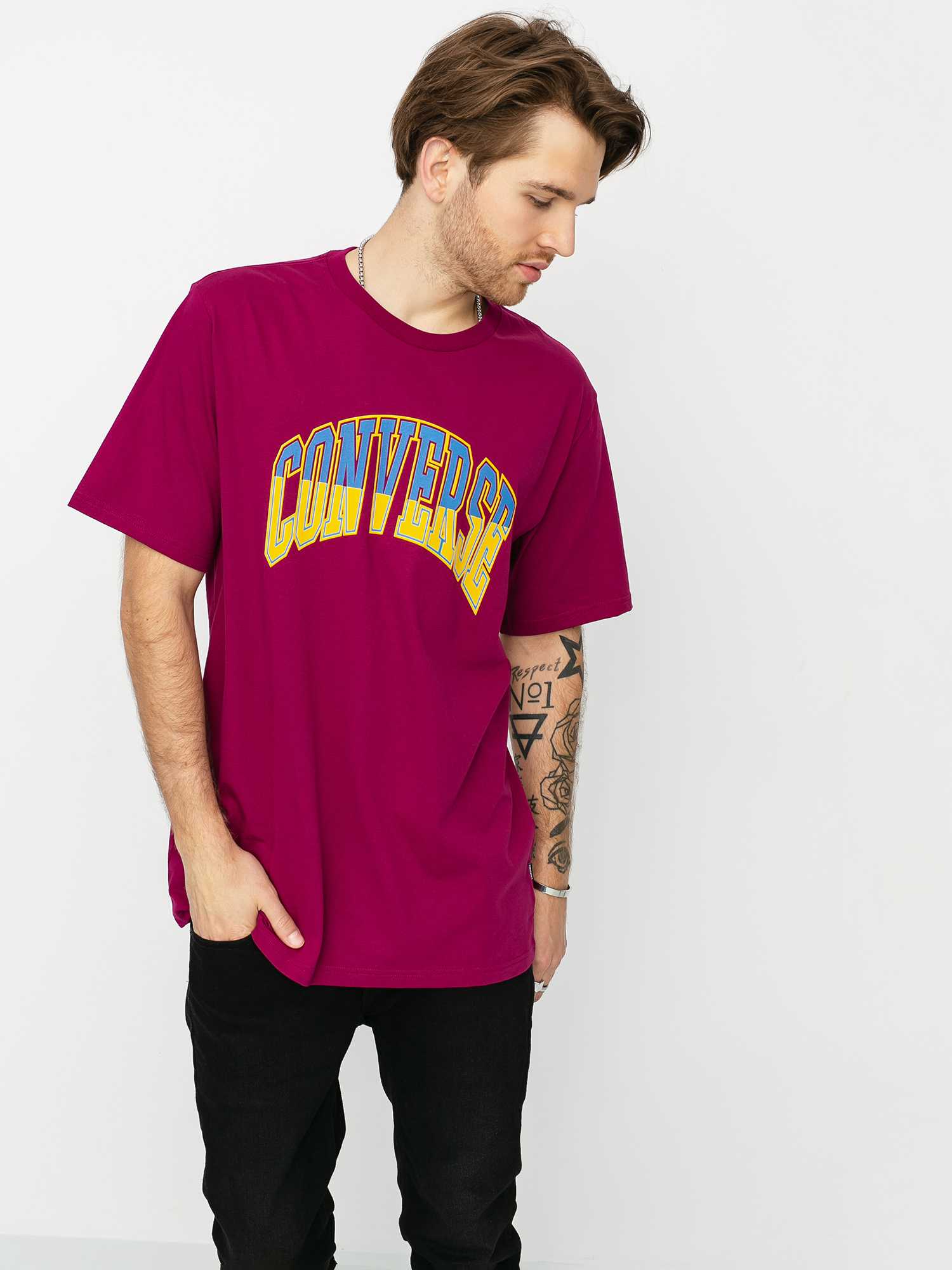 T-shirt Converse Twisted Varsity (wine)