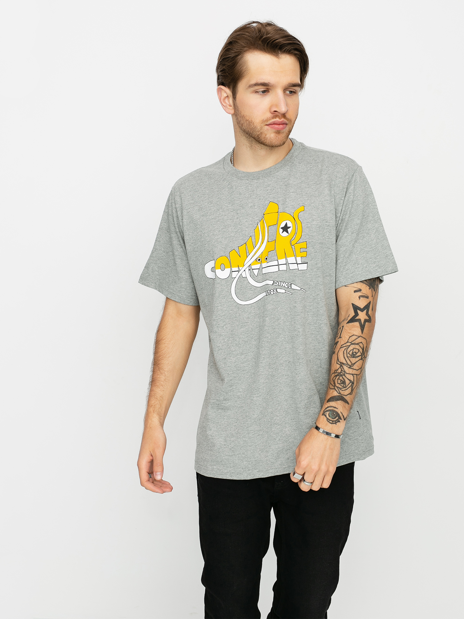 T-shirt Converse Art (charcoal/red)